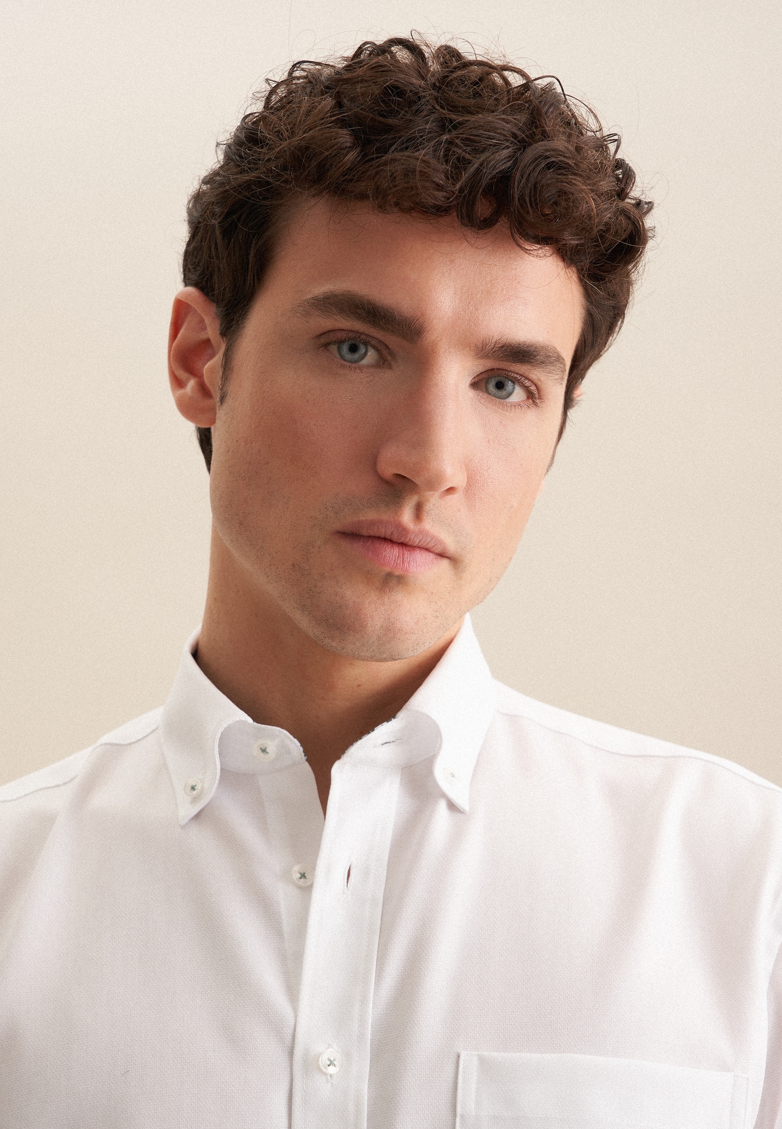 seidensticker Businesshemd »Comfort«, Comfort Kurzarm Button-Down-Kragen Struktur