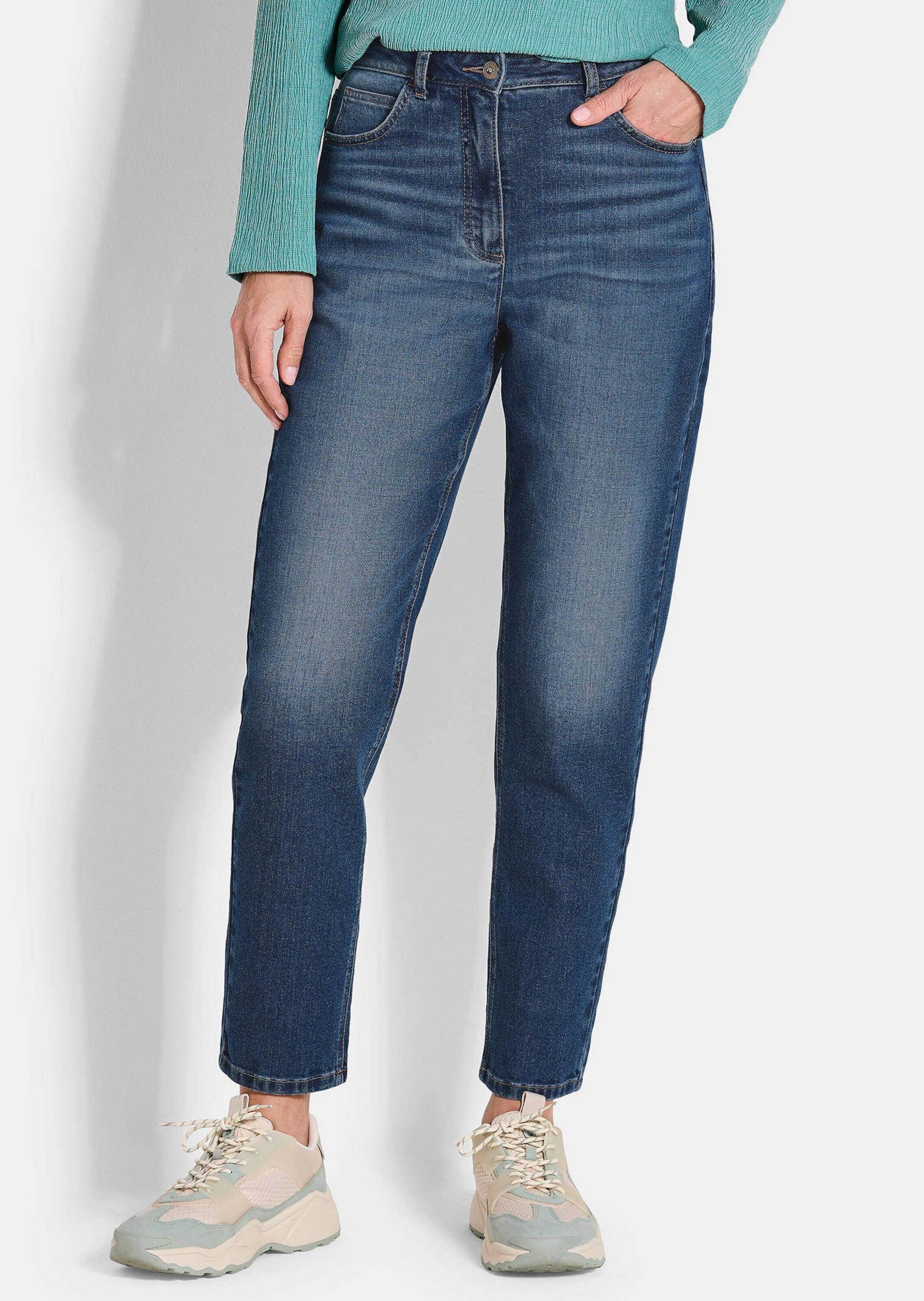 GOLDNER Regular-fit-Jeans »Kurzgröße Mom Jeans SARA aus Baumwoll-Stretch«