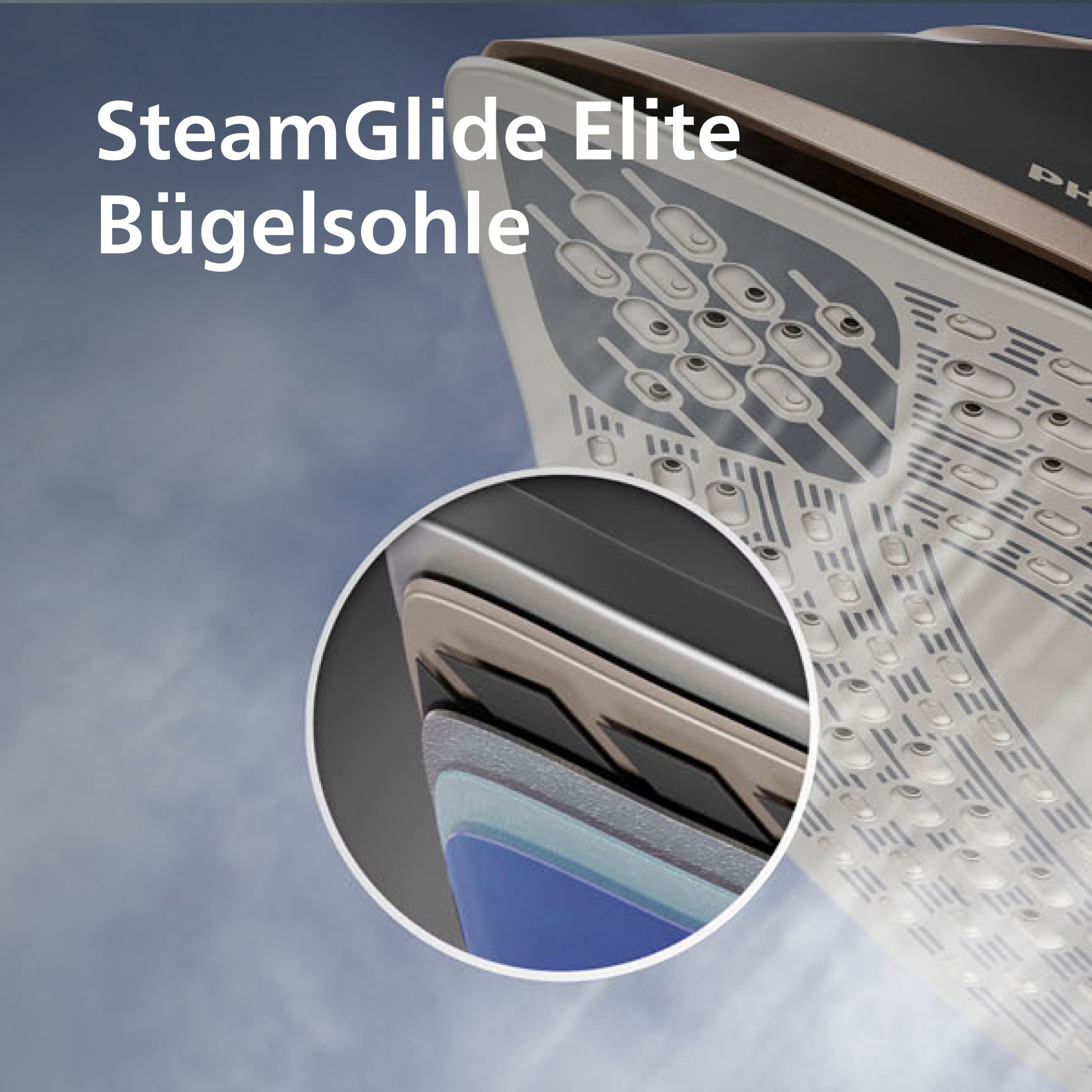 Philips Dampfbügelstation »PerfectCare 8000 Series PSG8300/20, Dunkelblau/Gold« 1,4 ml Wassertank 3.120 Watt, OptimalTemp & TurboPower-Dampfmotor, 850 gr Dampfstoß