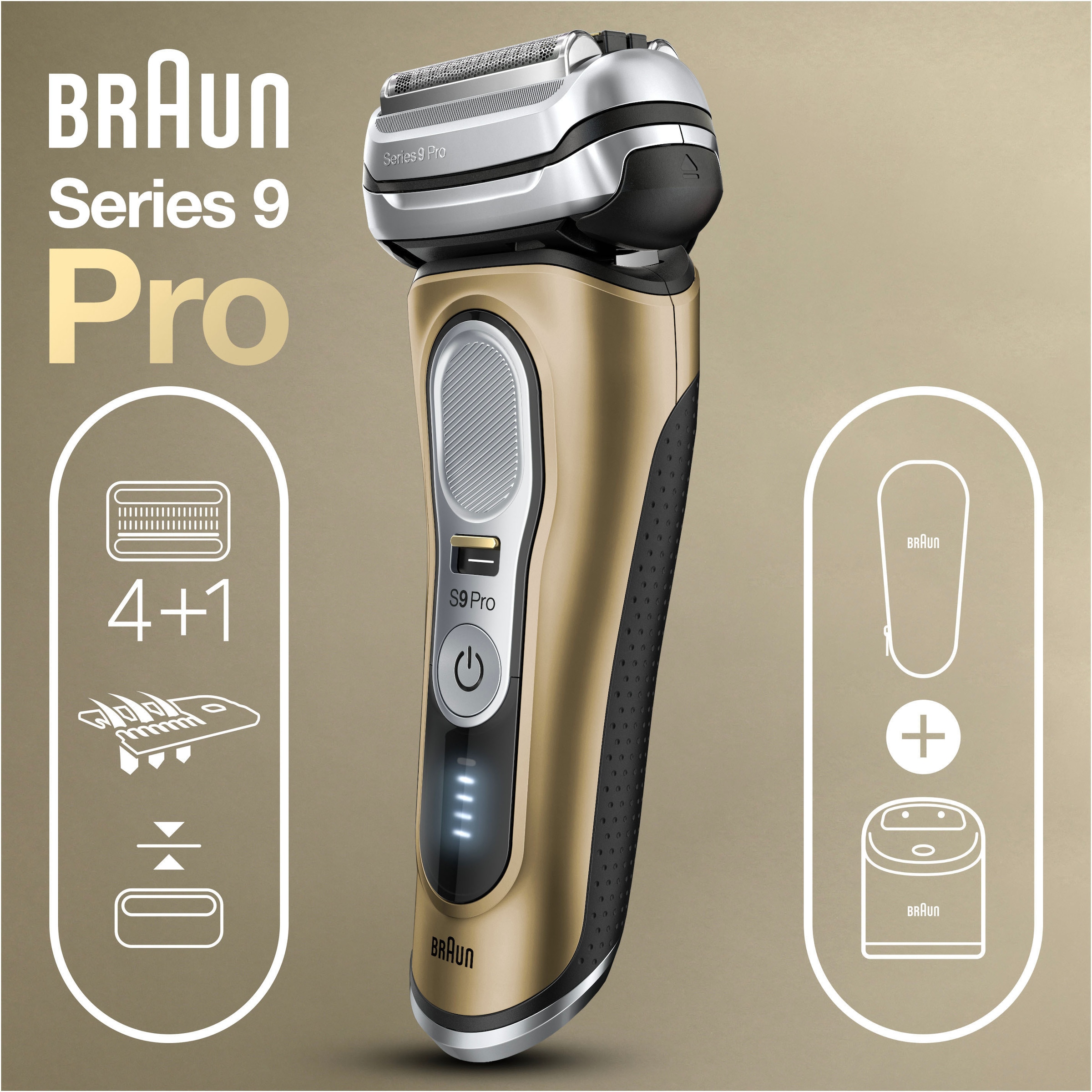 Braun Elektrorasierer »Series 9 Pro - 9469cc«, Reinigungsstation, 1 St.  Aufsätze mit 3 Jahren XXL Garantie