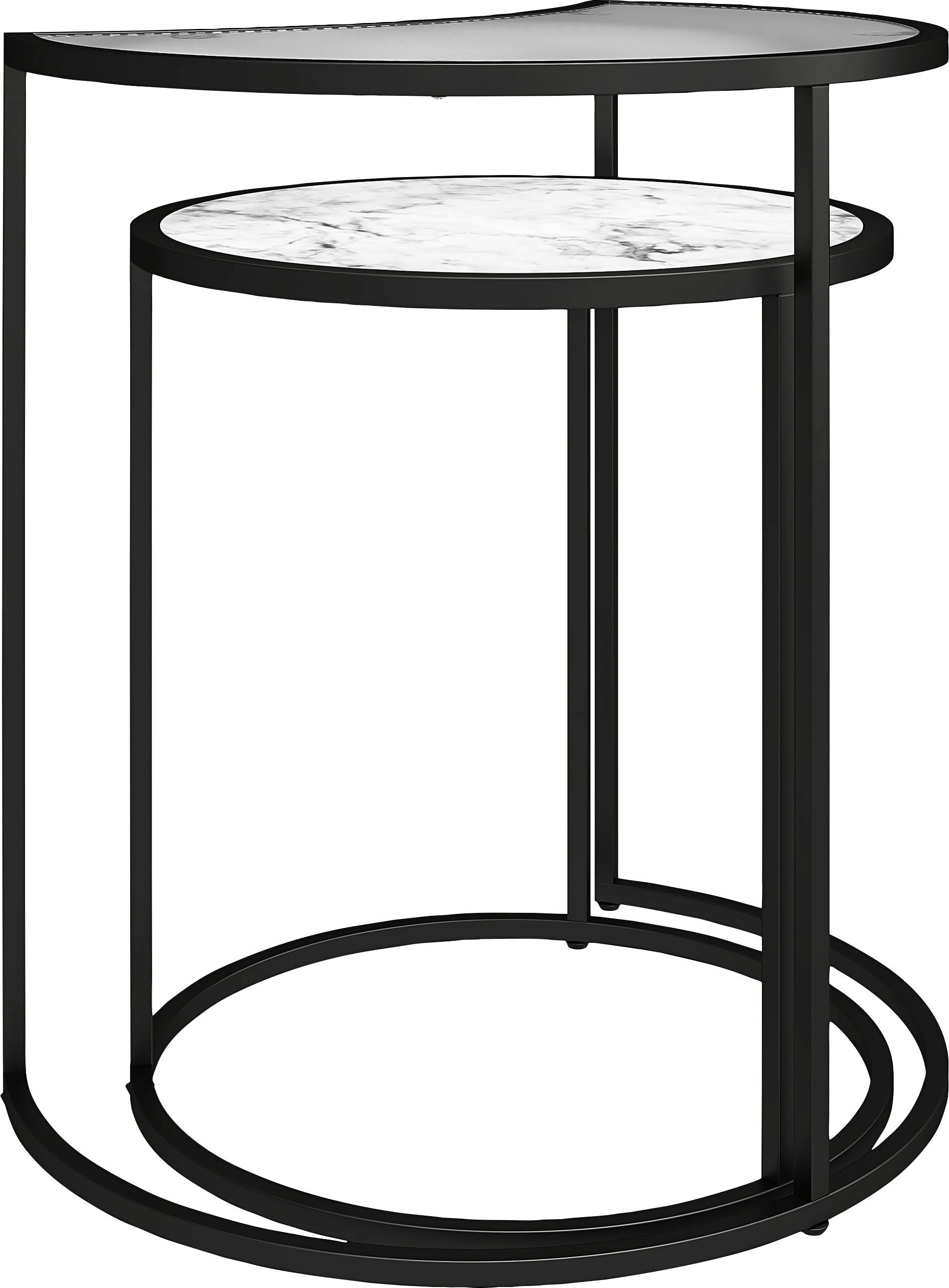 Dorel Home Beistelltisch »Moon«, (2 St.), Tischplatte aus Glas, pflegeleichte Oberfläche, Höhe 55,5 cm