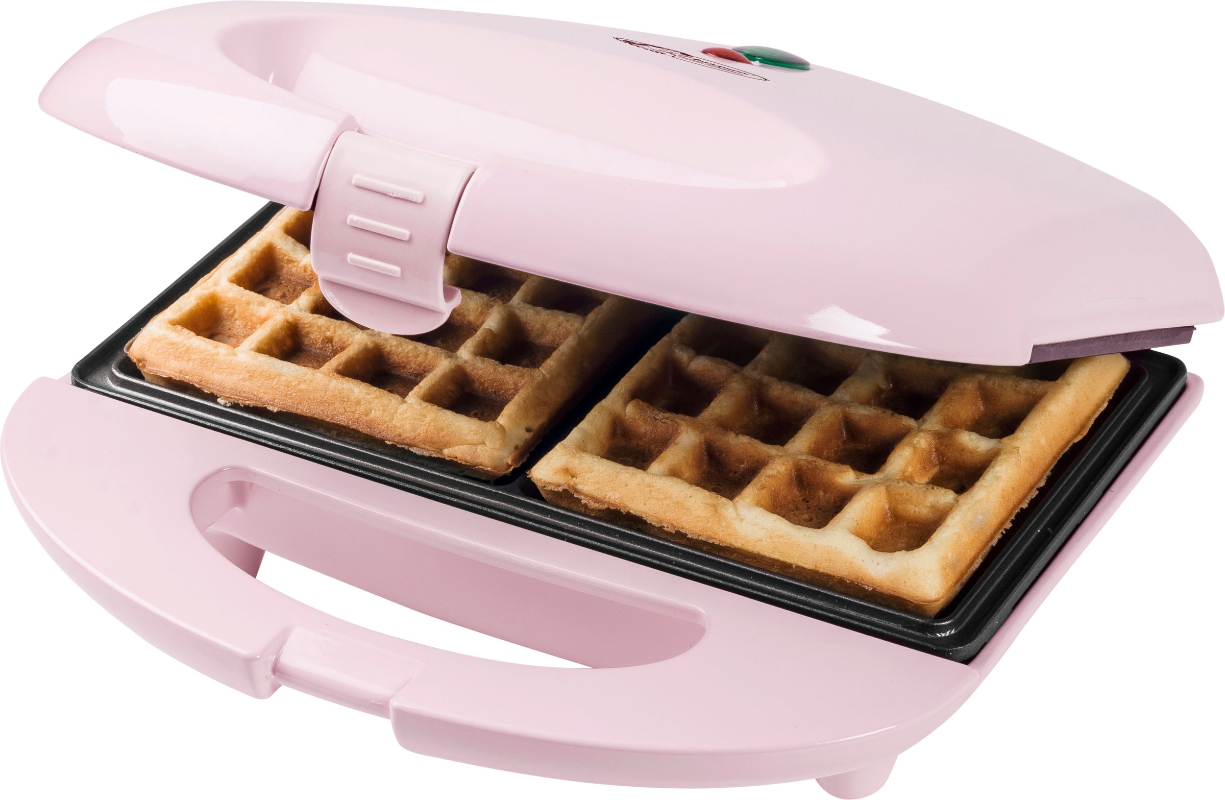 bestron Waffeleisen »ASW401P Sweet Dreams«, 700 W, für Belgische Waffeln, im Retro Design, für 2 Waffeln, Rosa