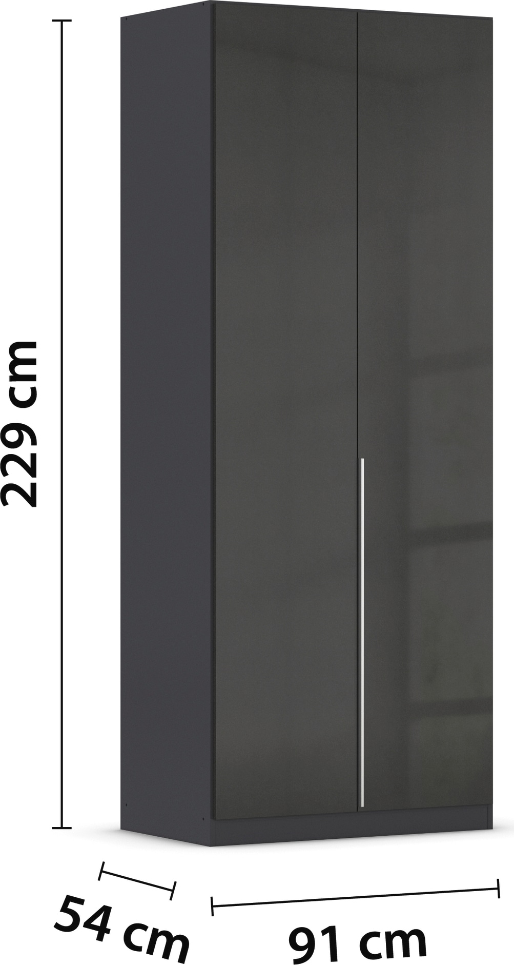 rauch Drehtürenschrank »Kleiderschrank Schrank Garderobe AGORDO TOPSELLER Schlafzimmer«, (in zwei Griff-Farben mit Dekor- oder Hochglanzfront), durchdachte Innenausstattung, in 6 Breiten und 2 Höhen MADE IN GERMANY