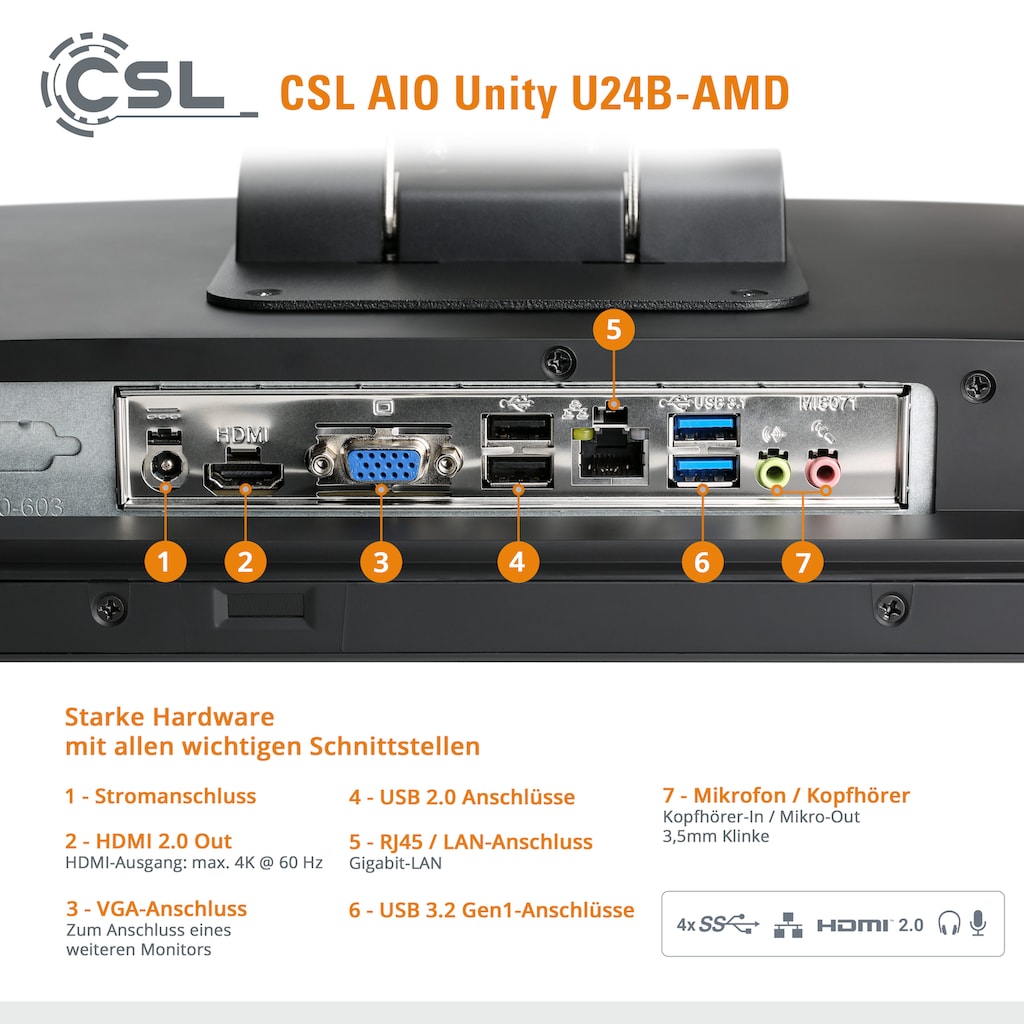 CSL All-in-One PC »Unity U24-AMD«