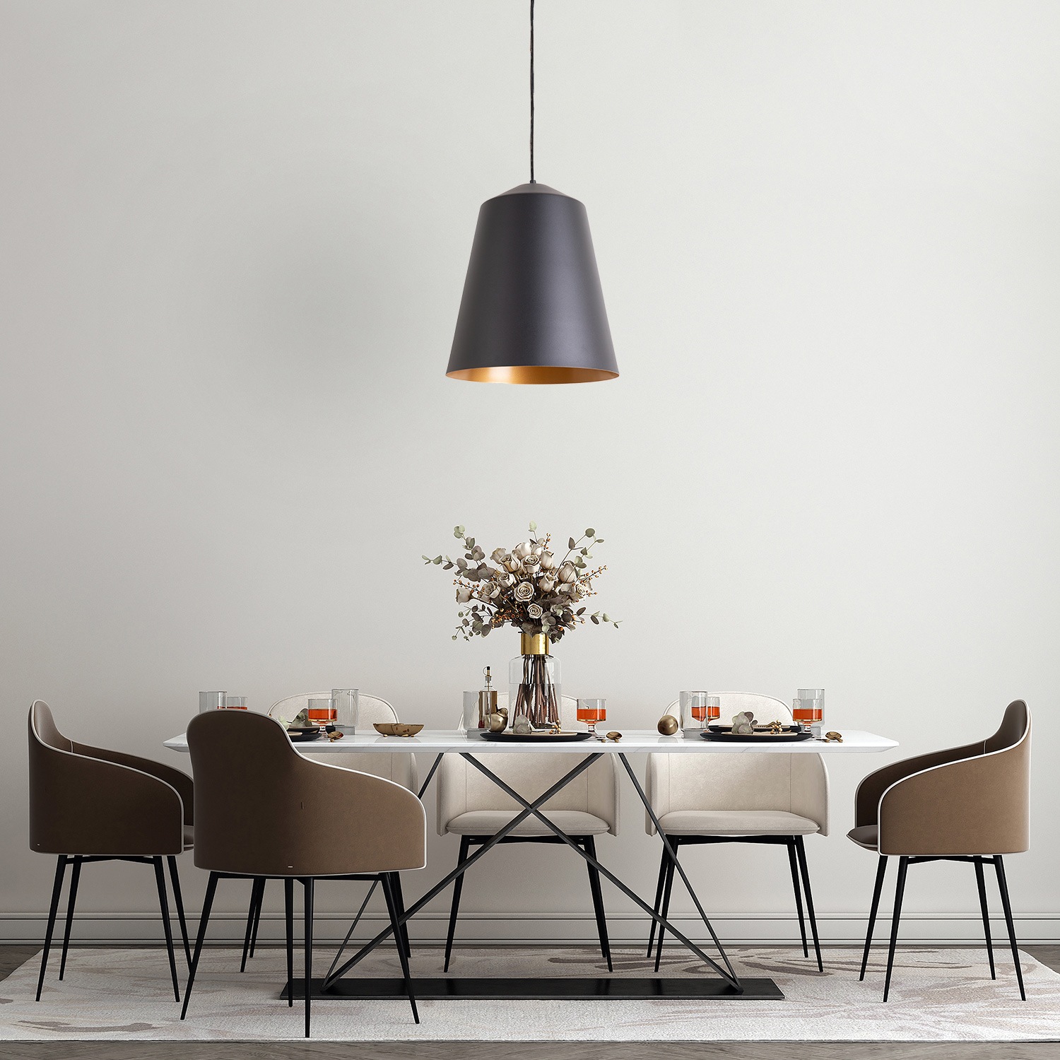 Paco Home Deckenleuchte »Jackson«, 1 flammig, Leuchtmittel E27 | ohne Leuchtmittel, Wohnzimmer Arbeitszimmer Pulverbeschichtet Industrial Design E27