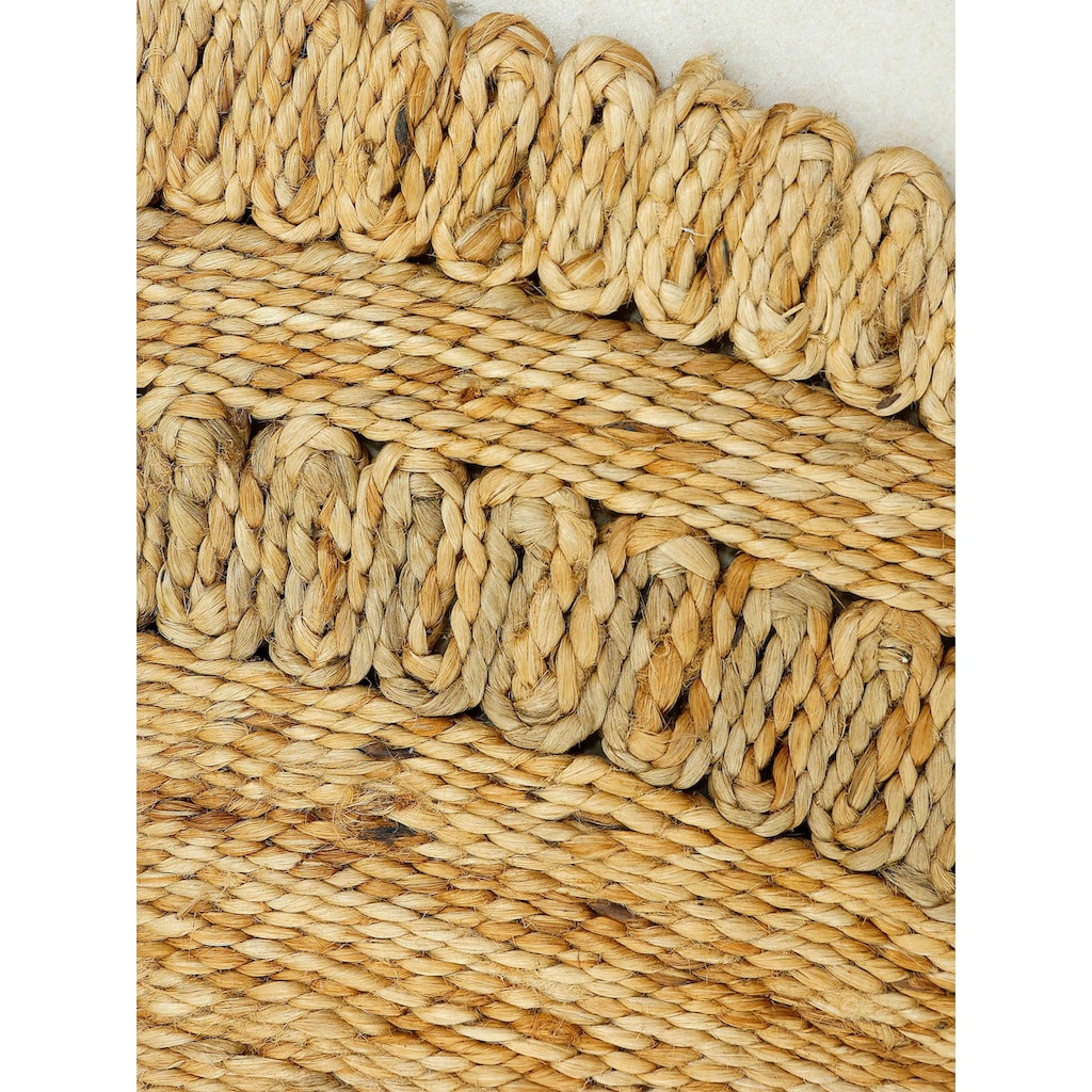 carpetfine Sisalteppich »Juteteppich Luca«, rechteckig, natürliches Pflanzenmaterial von Hand gewebt, Boho Style