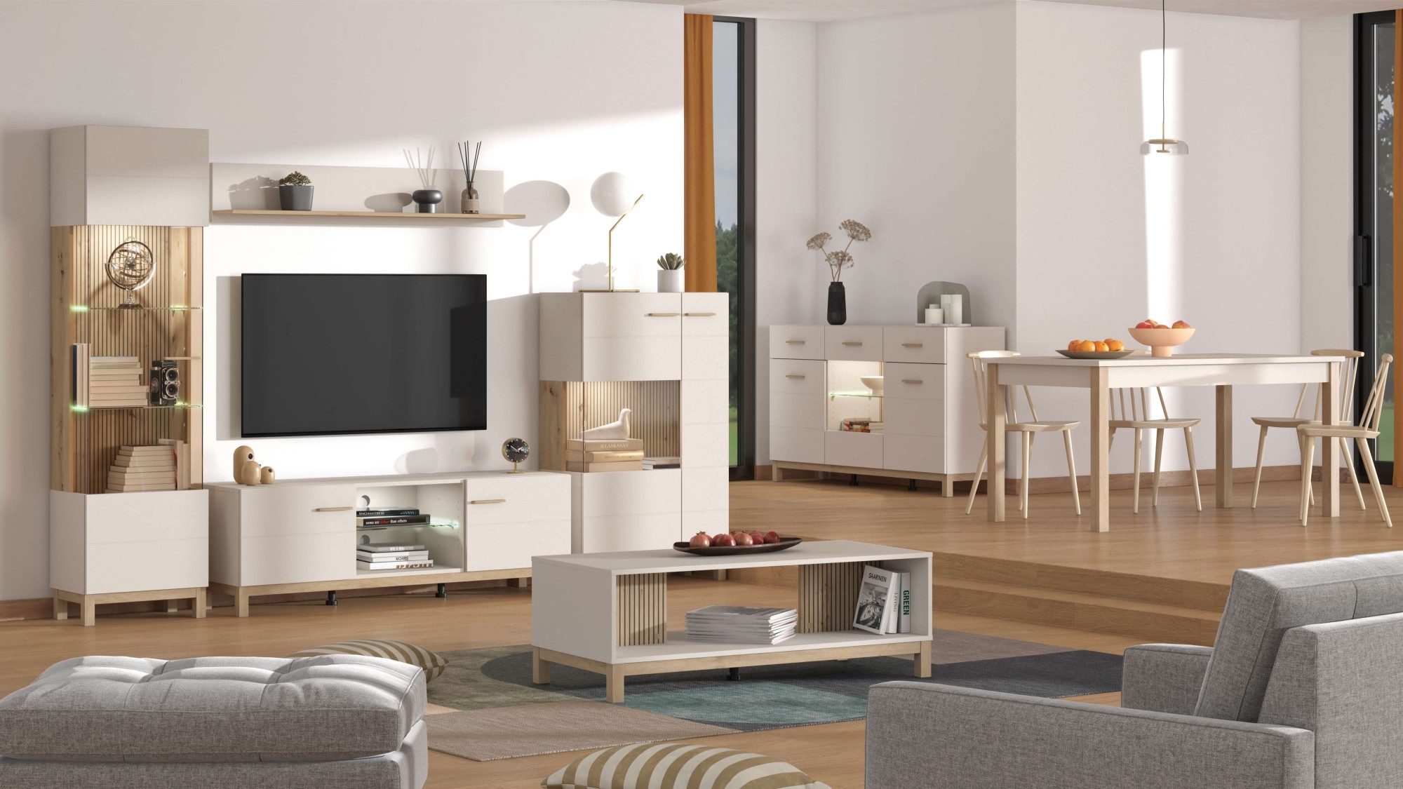 Home affaire Esstisch »Essex, Esszimmertisch, Speisetisch, Küchentisch, ausziehbar bis 200 cm« Platz für bis zu 8 Personen, verlängerbar durch Einlegeplatte