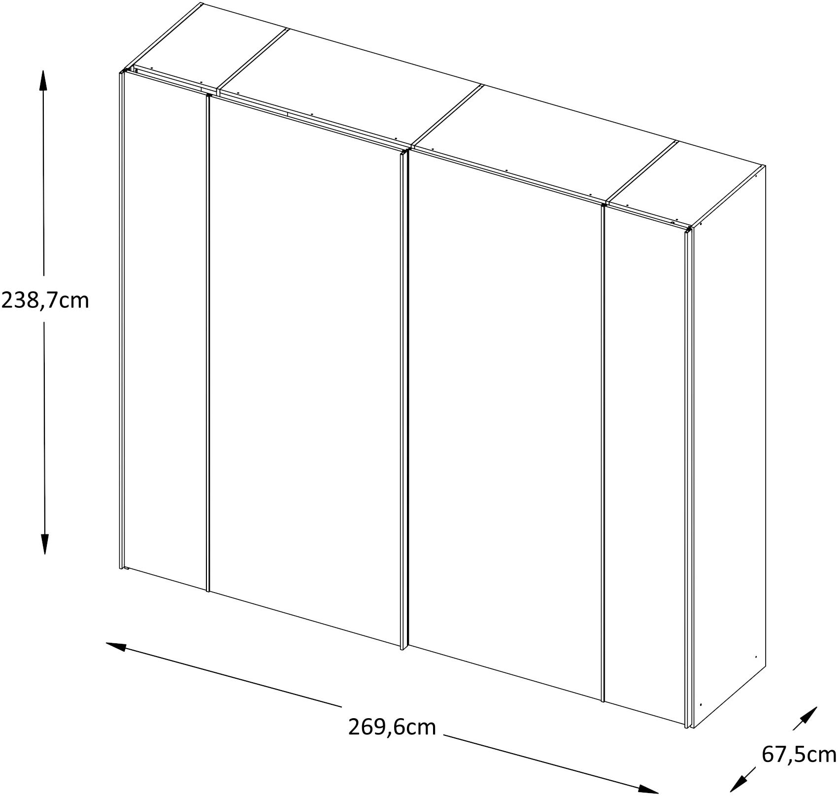 STAUD Schwebetürenschrank »Sonett 220G, Made in Germany«, mit vier verschiedenen Ausstattungsvarianten