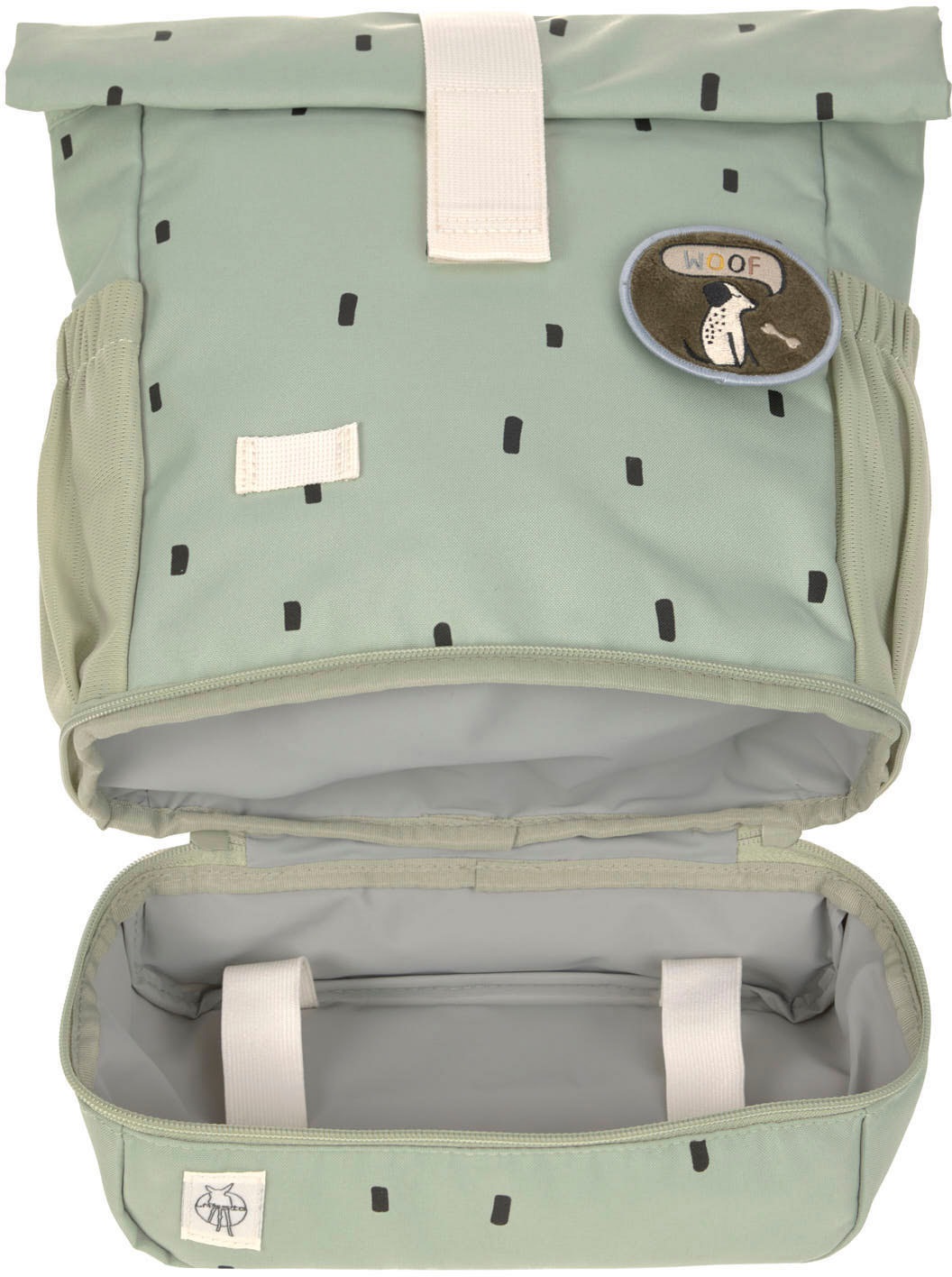 LÄSSIG Kinderrucksack »Happy Prints, Mini Rolltop, Light Olive«, Reflektoren