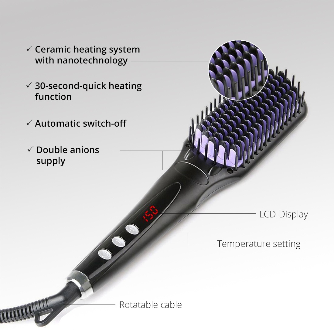AILORIA Ionen-Haarbürste »Ionische Haarglättungsbürste  FLAWLESS«
