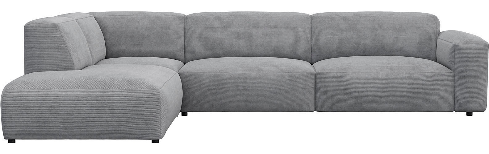 FLEXLUX Ecksofa »Lucera«, modern & anschmiegsam, Kaltschaum, Stahl-Wellenunterfederung