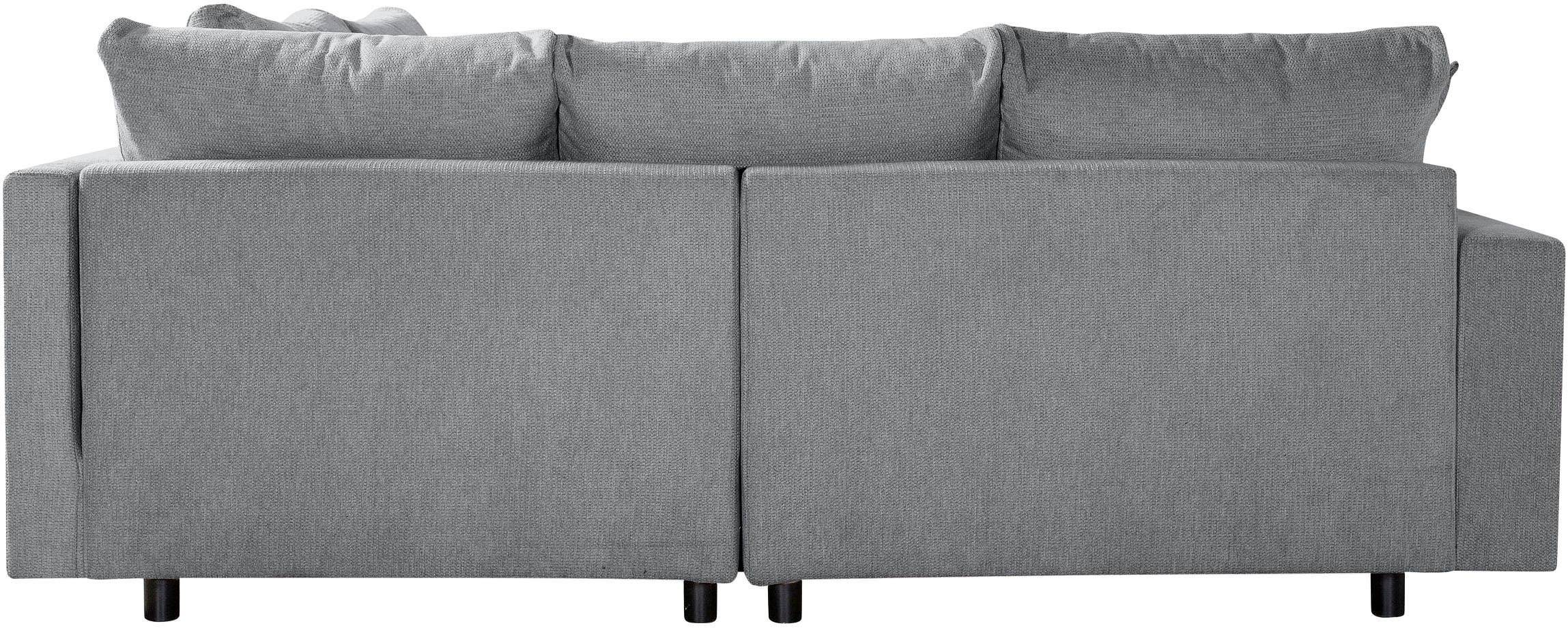 Home affaire Ecksofa »Toni L-Form«, Ottomane beidseitig montierbar, Federkern-Polsterung