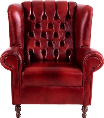 roter Chesterfield Sessel
