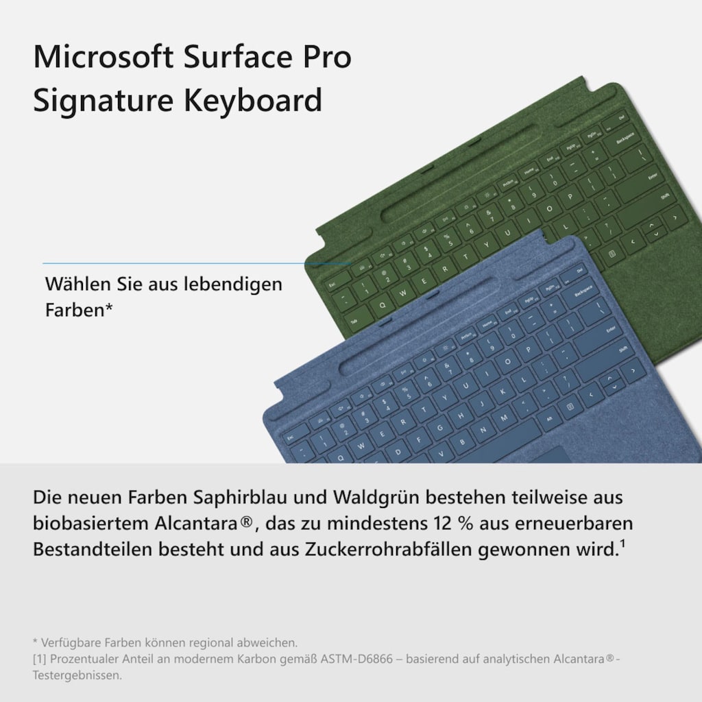 Microsoft Tastatur mit Touchpad »Surface Pro Signature Keyboard mit Slim Pen 2«, (Fn-Tasten-Windows-Sperrtaste-Touchpad-Magnetverschluss)