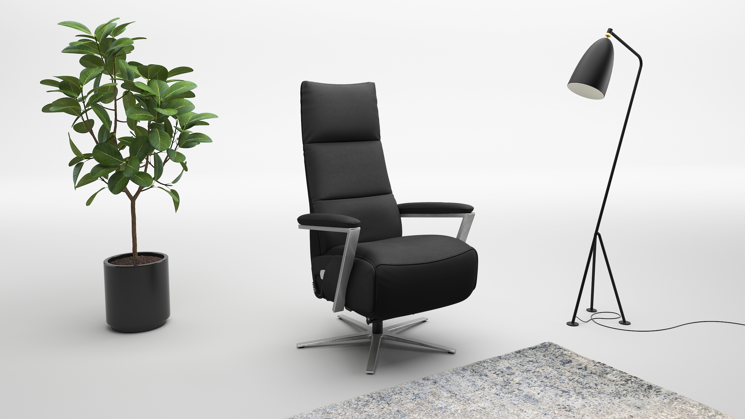 sit&more "Vario Comfort, inkl. Kopfteilverstellung & 360 Drehfunktion" mit Gasdruck, Höhe der Armlehnen 64cm