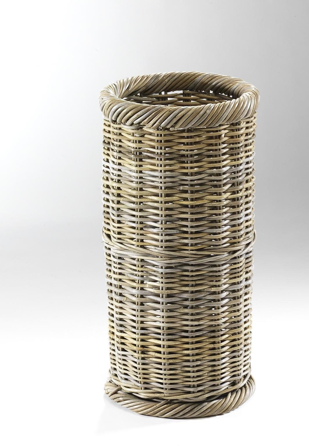 locker Schirmständer, rund, Ø 28 cm, aus Rattan