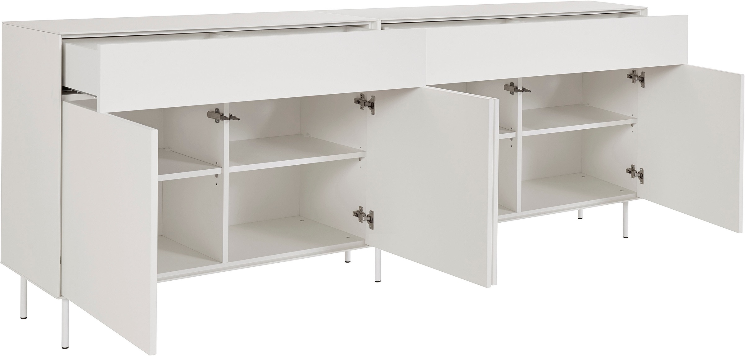LeGer Home by Lena Gercke Sideboard »Essentials«, (2 St.), Breite: 224cm, MDF lackiert, Push-to-open-Funktion