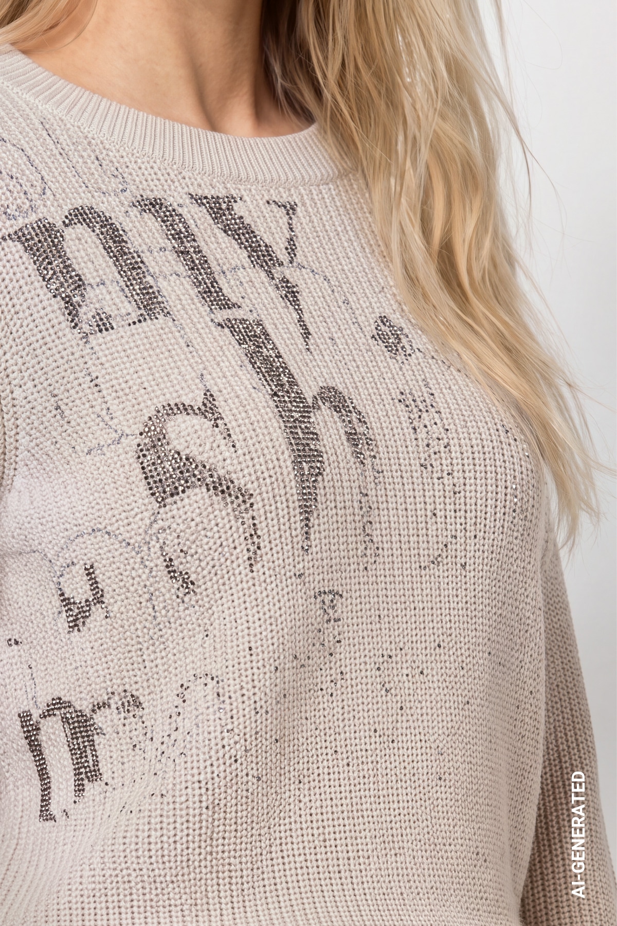 Monari Strickpullover Regular fit mit Rundhalsausschnitt