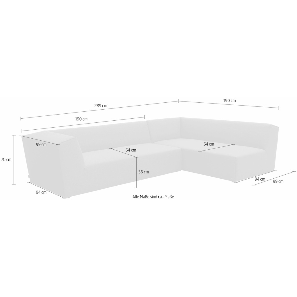 TOM TAILOR HOME Ecksofa »ELEMENTS«, (Set), aus 2 Sofa-Eckelementen, Ottomane rechts