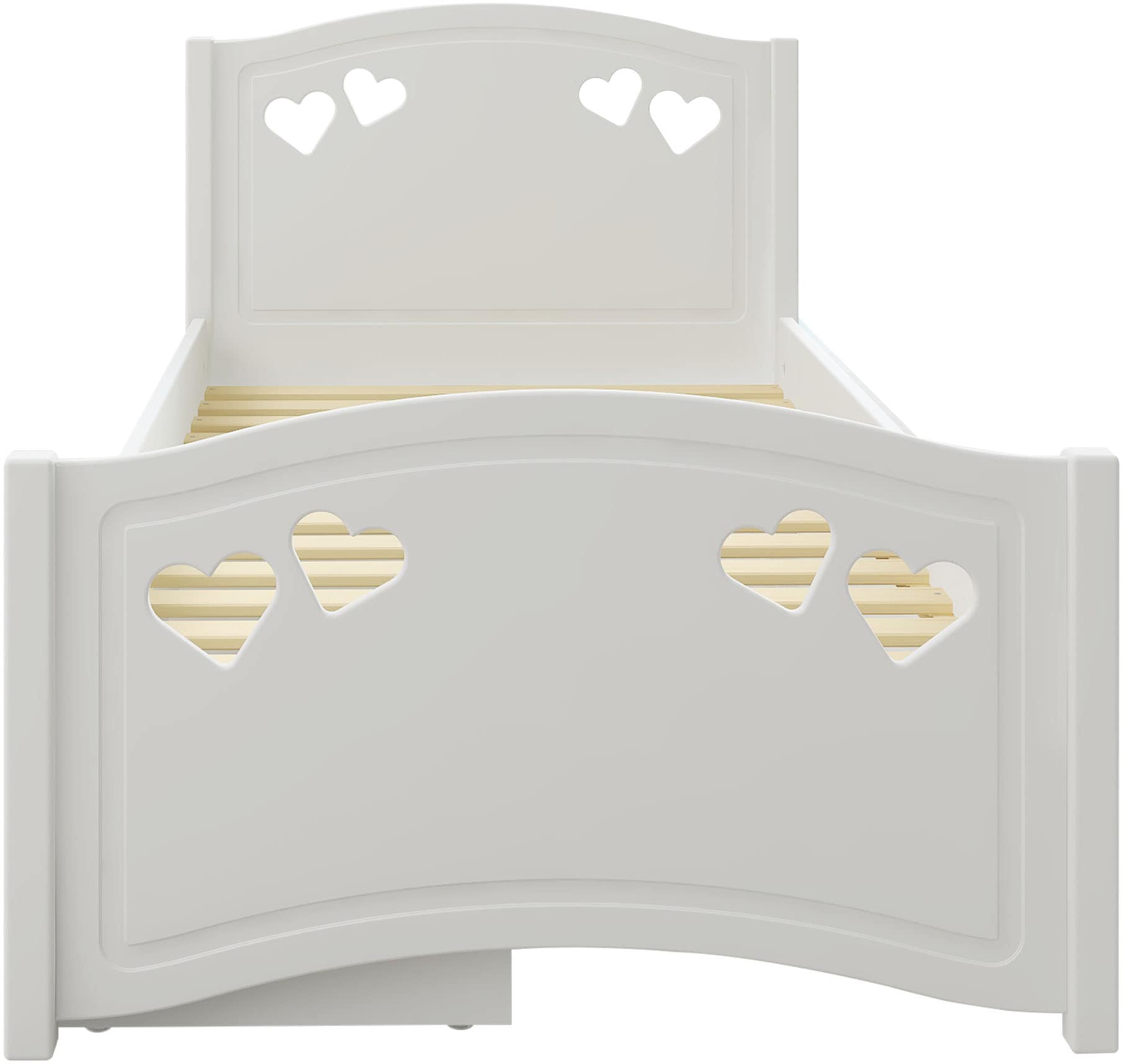 Lüttenhütt Jugendbett »Beeke, Kinderbett, mit Matratze + Schublade,«, (4 tlg., Komplettbett inklusive Lattenrost, Bettkasten und Matratze), FSC®-zertifiziert, viel Stauraum, bis 100 KG belastbar