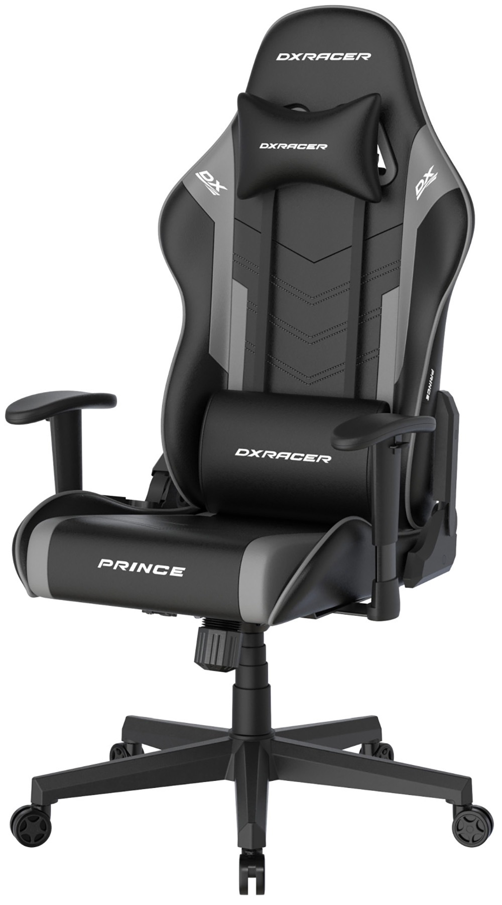 MCA furniture, Gaming-Stuhl »DX Racer Prince Gamingchair« (Set) 1 Stk.Gaming, Racing, Design, Lordose, Kissen, Armlehne, drehbar, verstellbar, schwarz