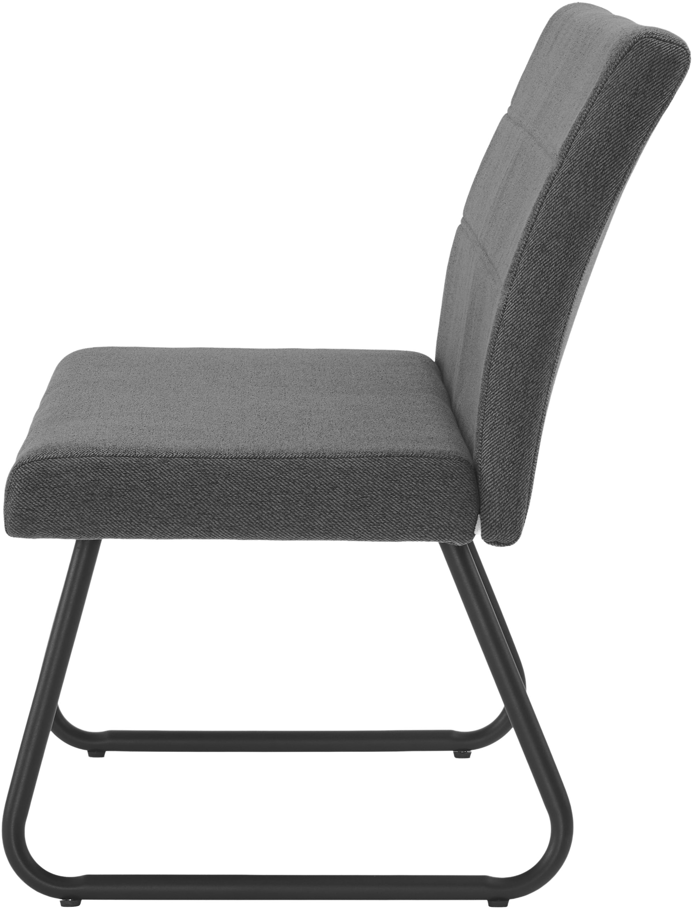 OTTO home Bank »Blee« pflegeleichter Strukturstoff, Metallgestell, verstellbaren Justierfüße