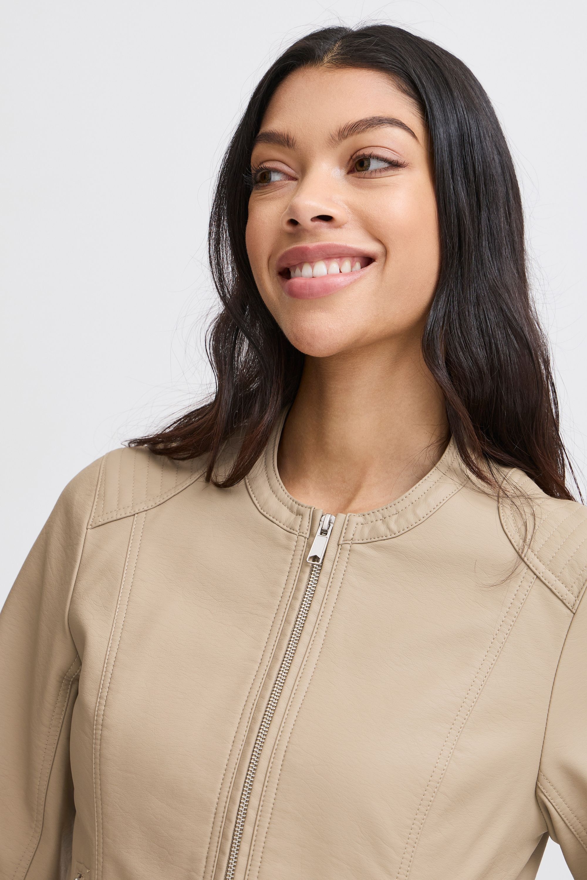 b.young Lederimitatjacke »Lederimitatjacke BYAcom«, ohne Kapuze