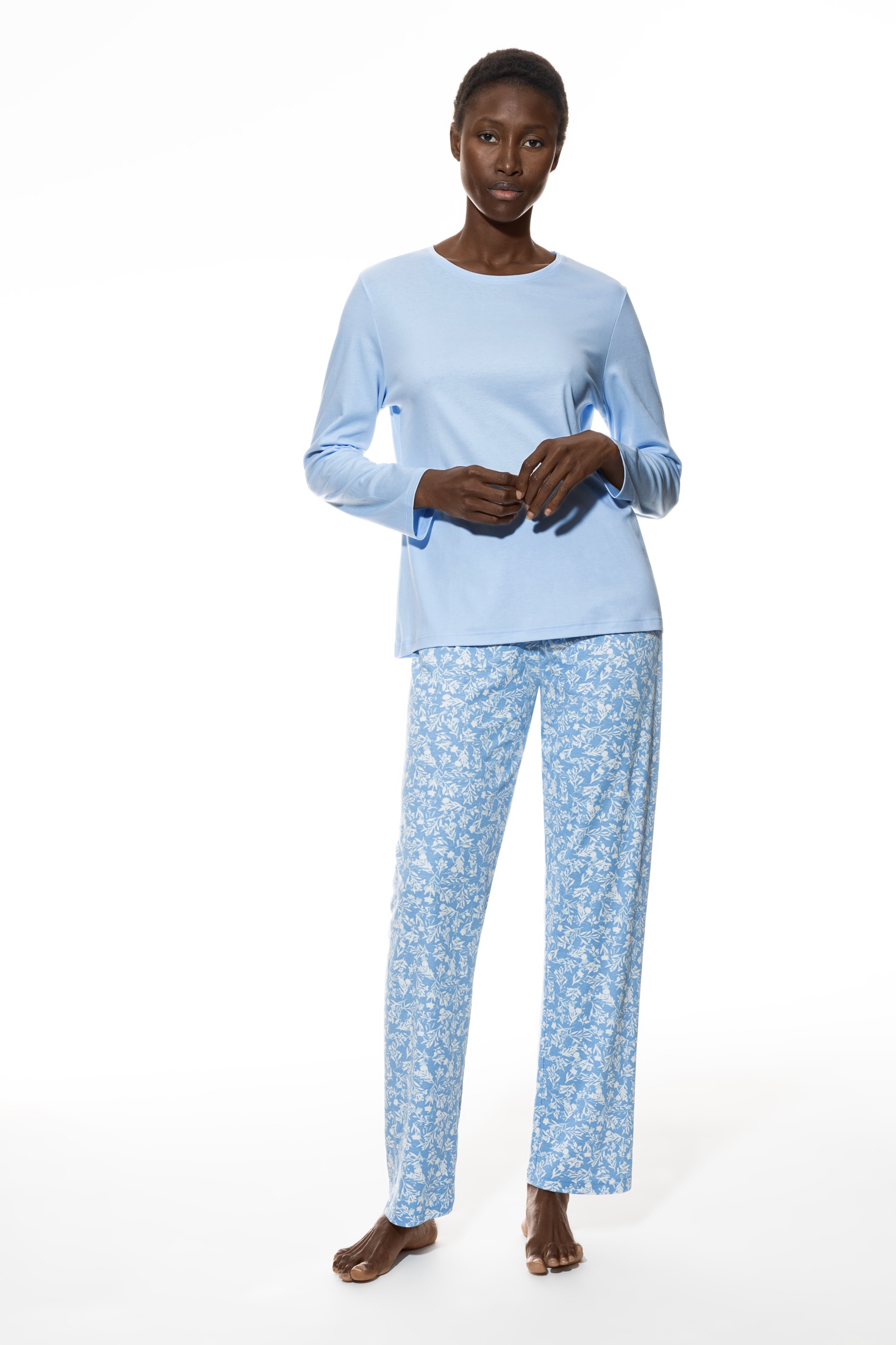 MEY Pyjama bleu soie bleu clair | 44
