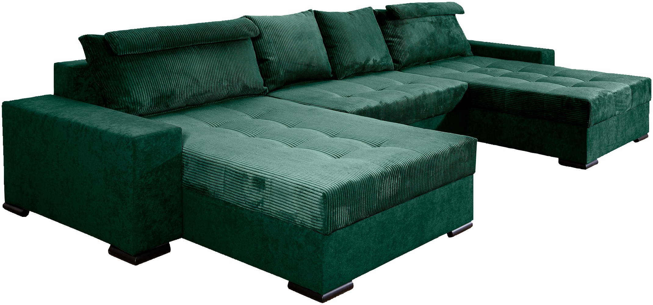 COLLECTION AB Wohnlandschaft »XXXL-Josy Relax U-Form Breite 352 cm, mit 2 gleich großen Recamieren«, inkl. Bettfunktion, Bettkasten, mit 4 Rückenkissen in zwei Größen