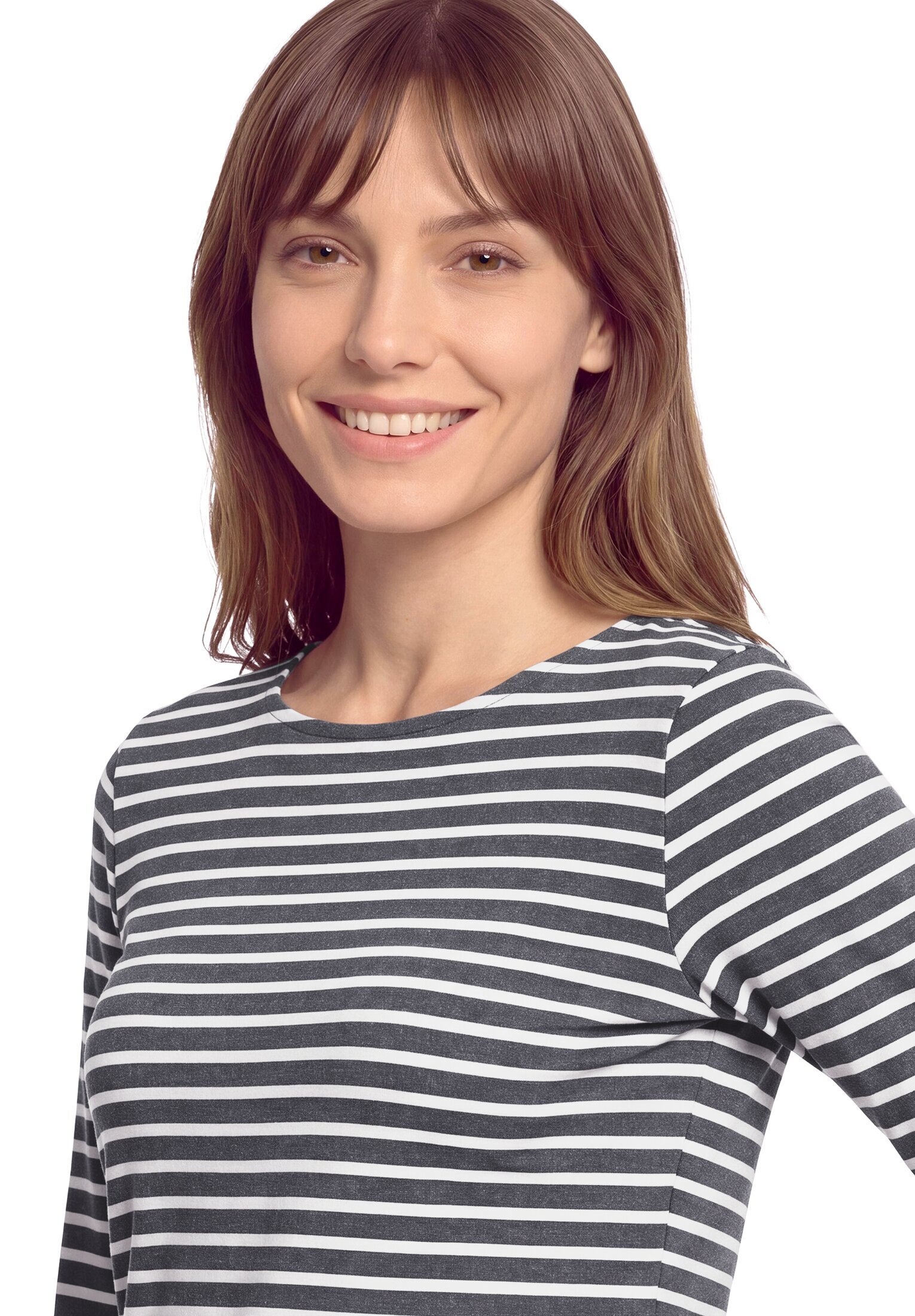 Betty&Co Rundhalsshirt »Casual-Shirt mit U-Boot-Ausschnitt«
