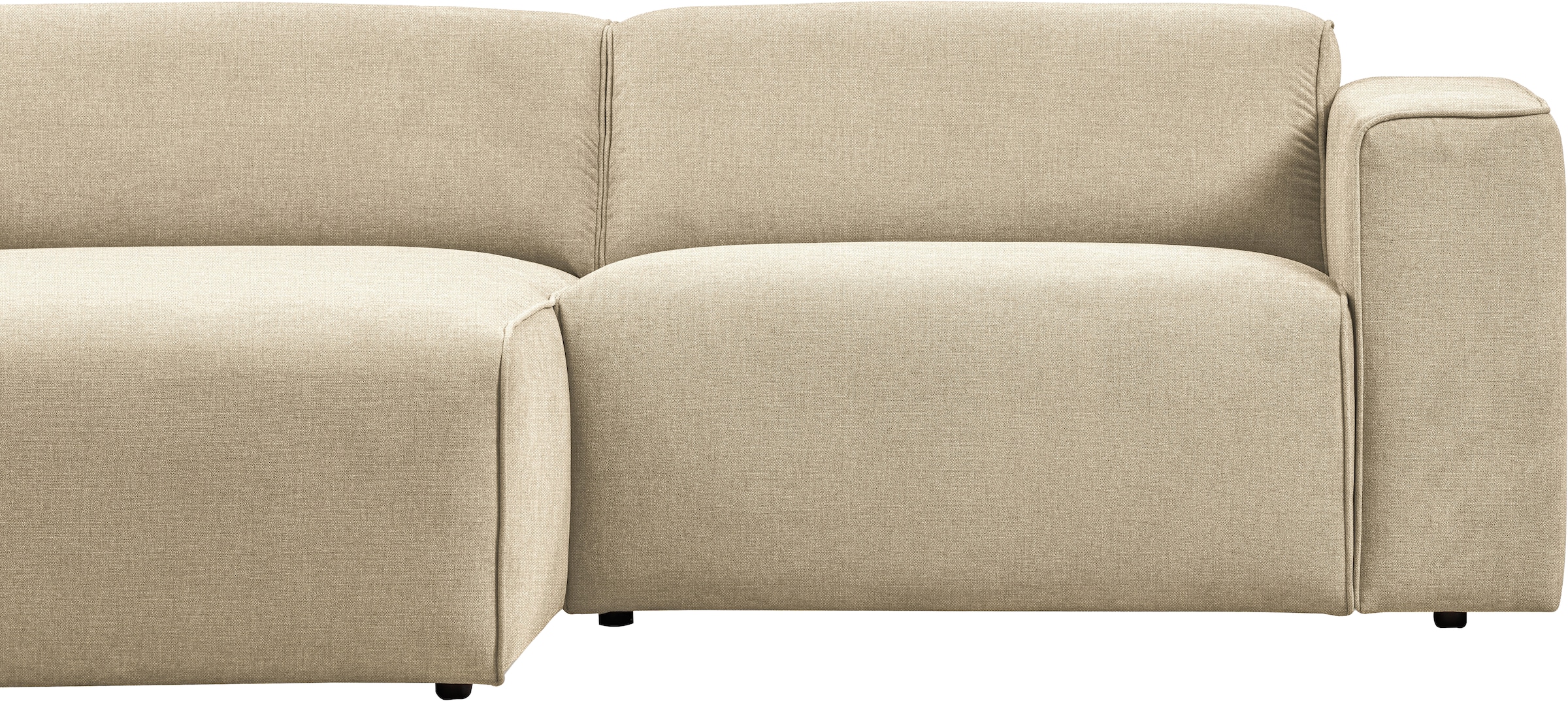 Home affaire Ecksofa »Noord mit Kedernaht, Breite 234 cm, L-Form« Cord, Struktur, Webstoff, mit Wellenunterfederung, Massivholzrahmen