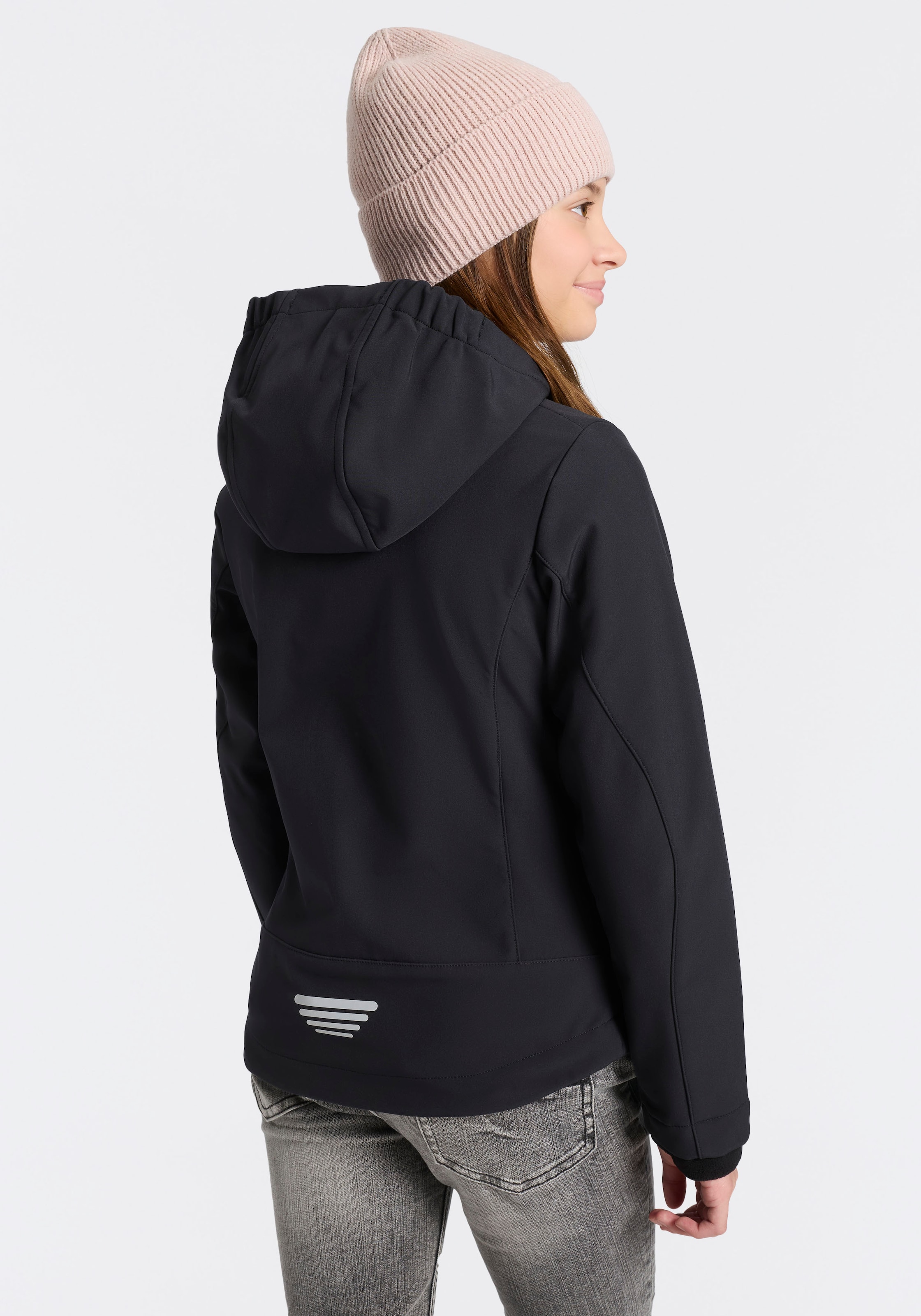 CMP Softshelljacke »KID G JACKET FIX HOOD für Kinder43405465« mit Kapuze Atmungsaktiv & Wasserabweisend & Windabweisend ,Übergangsjacke