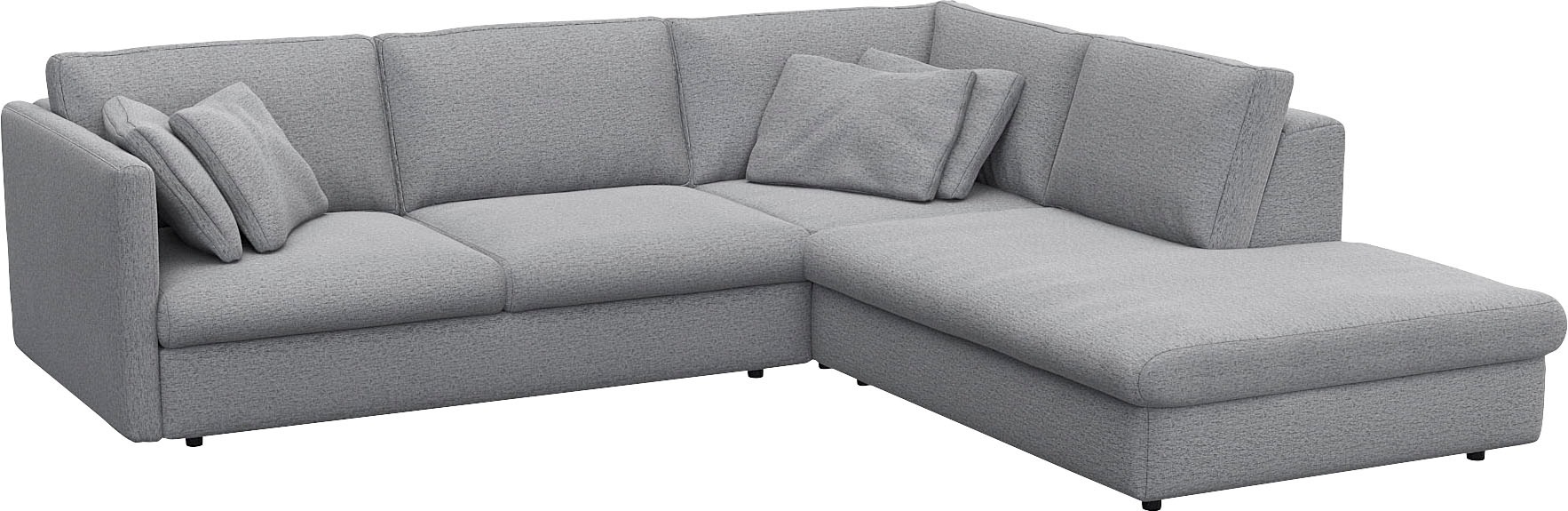 FLEXLUX Ecksofa »Lovane, elegant und zeitlos, bequem, L-Form«, Weich & anschmiegsam, große Sitztiefe auf Kaltschaum, Dekokissen inkl.