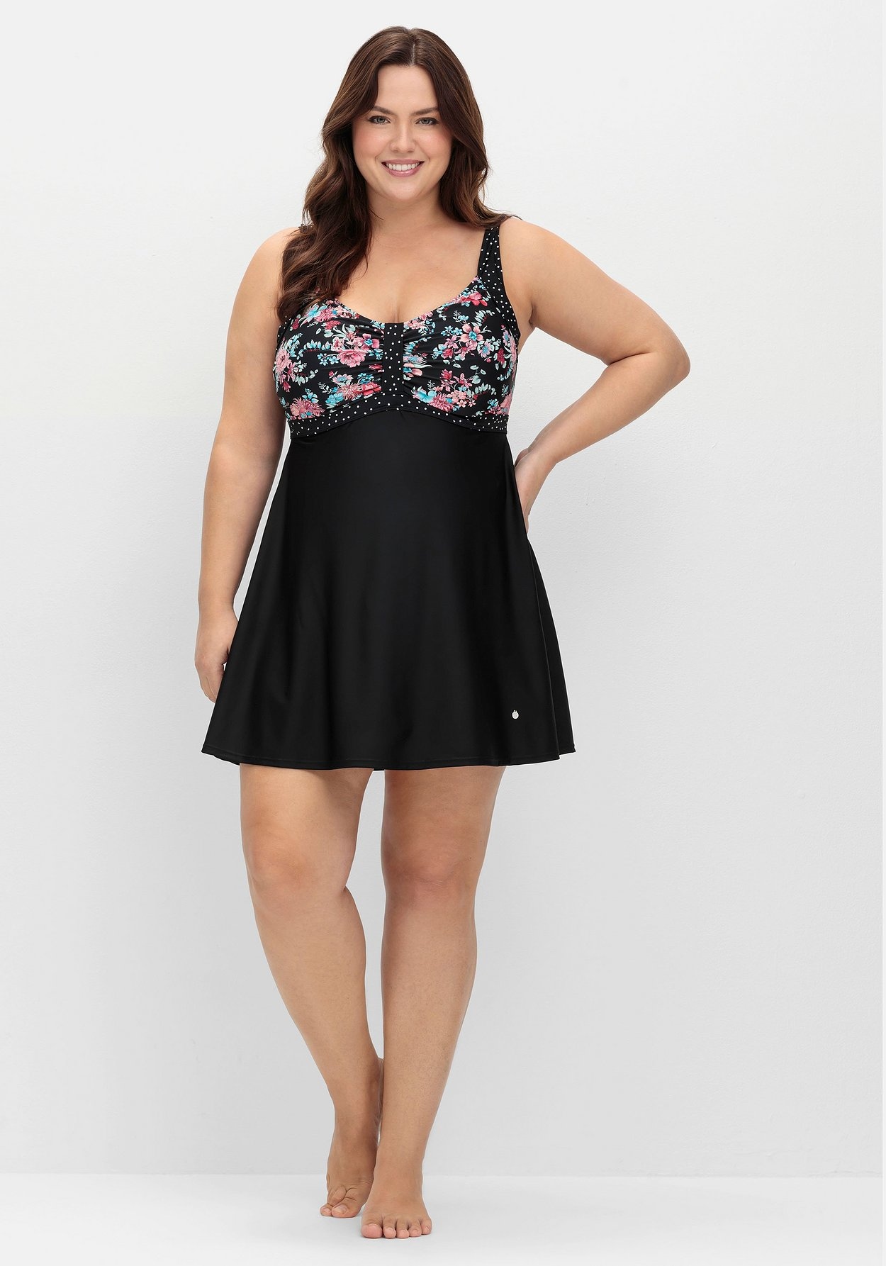 Sheego Badekleid »Badekleid im Mustermix, mit integrierter Hose«