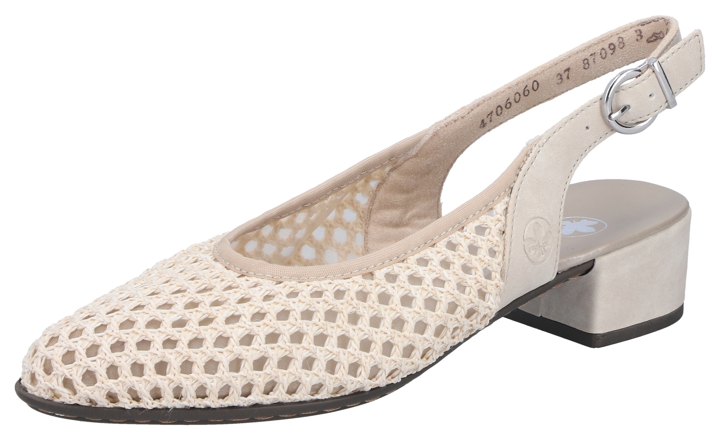Rieker Slingsandale  Sommerschuh, Festtagsschuh, Blockabsatz, mit Riemchen