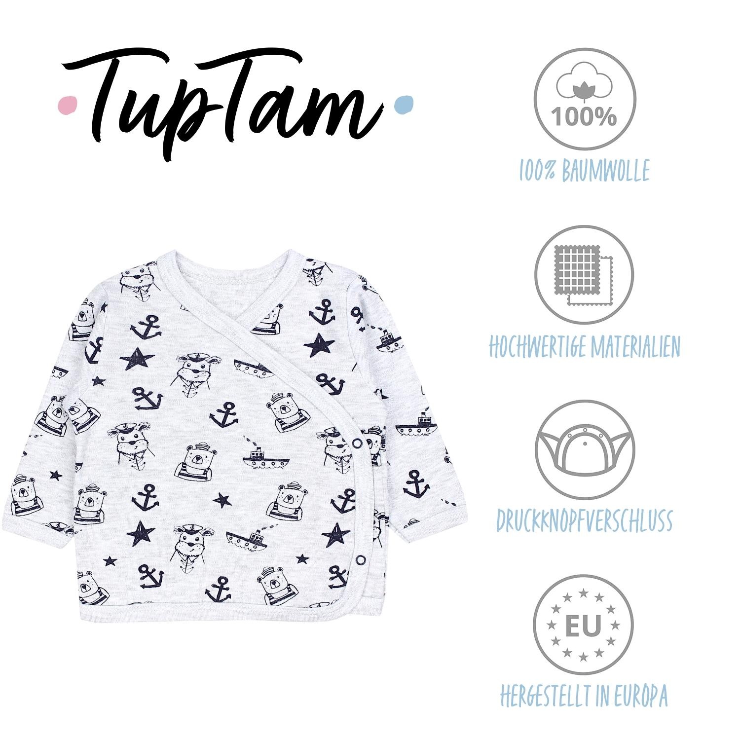 TupTam Wickelshirt »Wickelshirt Baby Jungen Langarm Wickelshirt 5er Set«