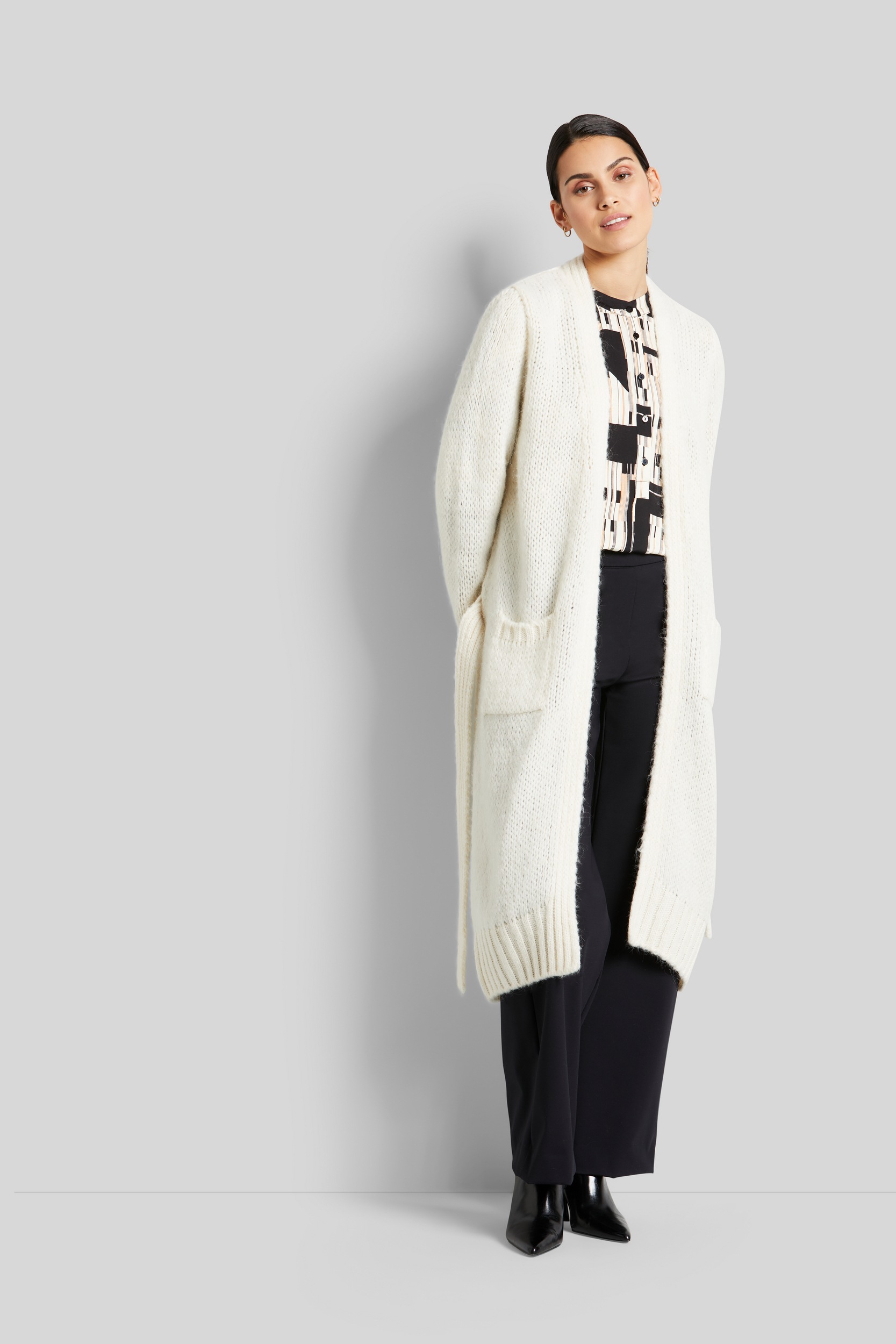 bugatti Strickjacke, mit Bindegürtel