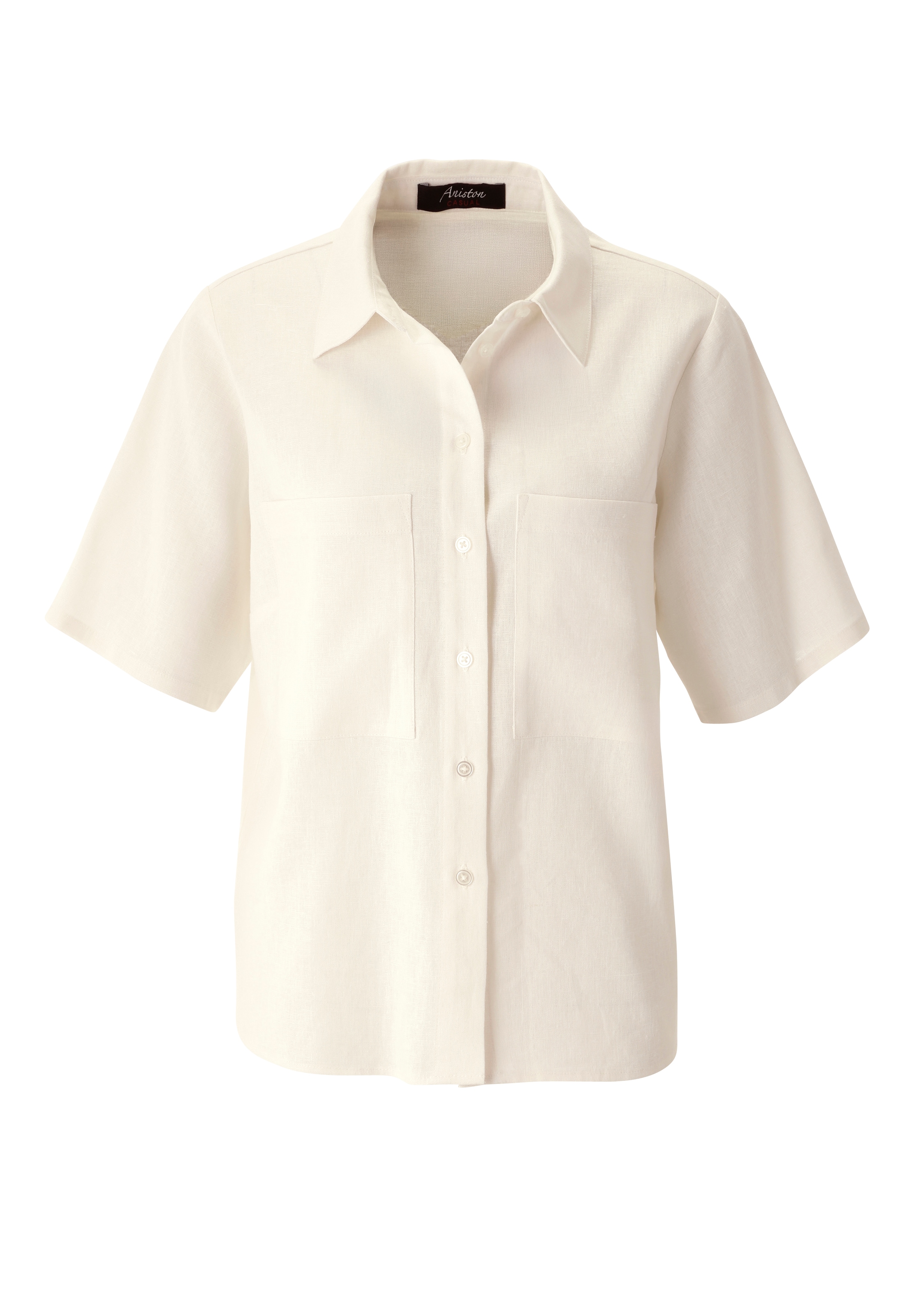 Aniston CASUAL Kurzarmbluse mit Leinen