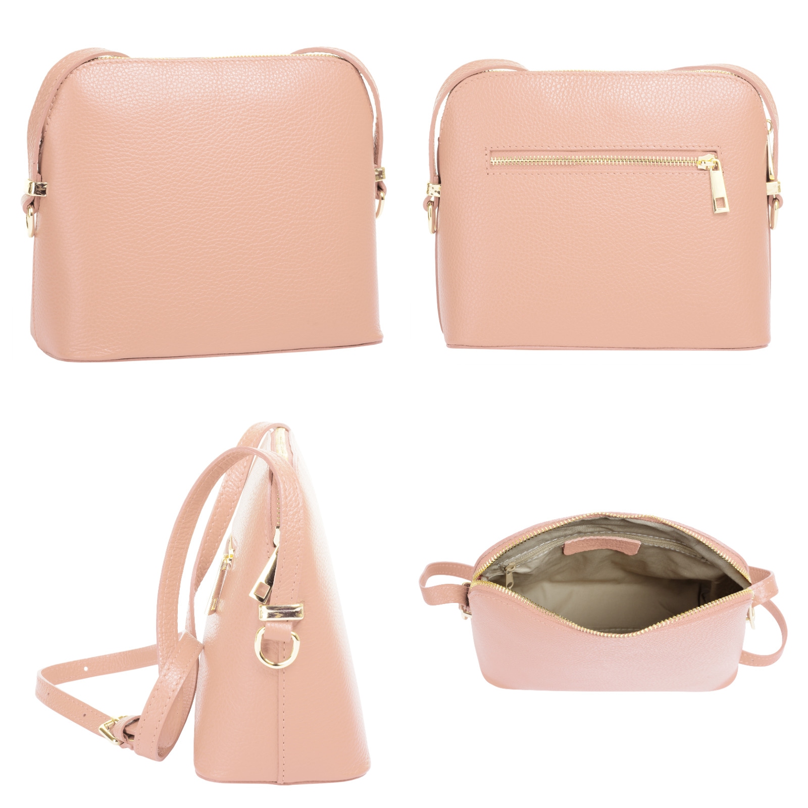 Cluty Umhängetasche, echt Leder, Made in Italy