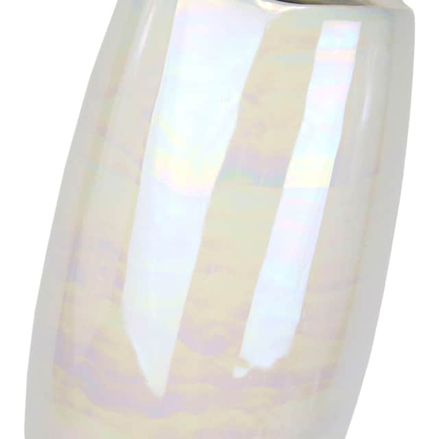 I.GE.A. Dekovase »Dekovase«, Keramik Perlmuttglanz Zylinder weiß glänzend  Bodenvase Pampasgras auf Raten kaufen