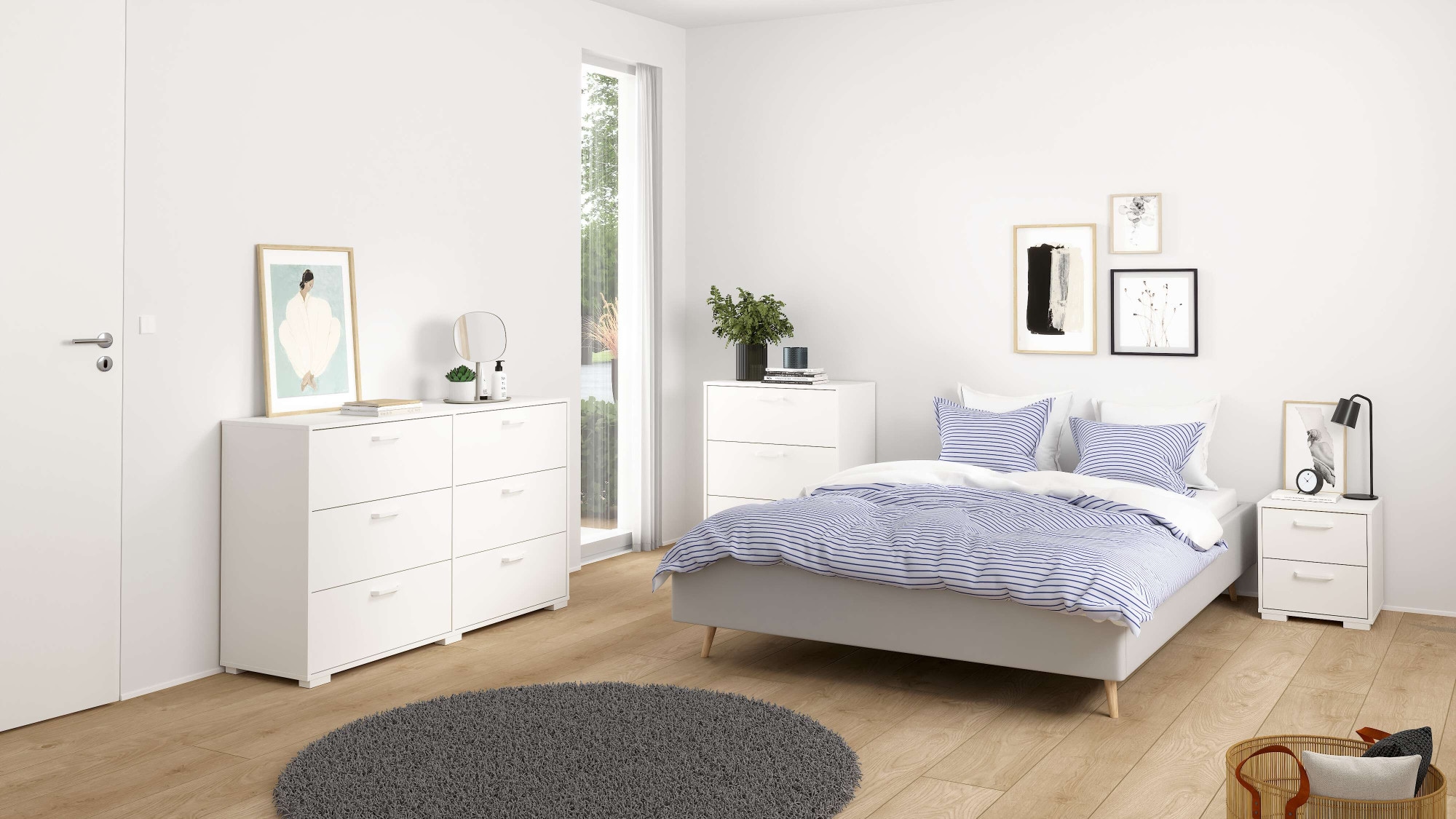 Home affaire Schubkastenkommode »Sofia« minimalistisches, modernes Design, Breite 138,7 cm