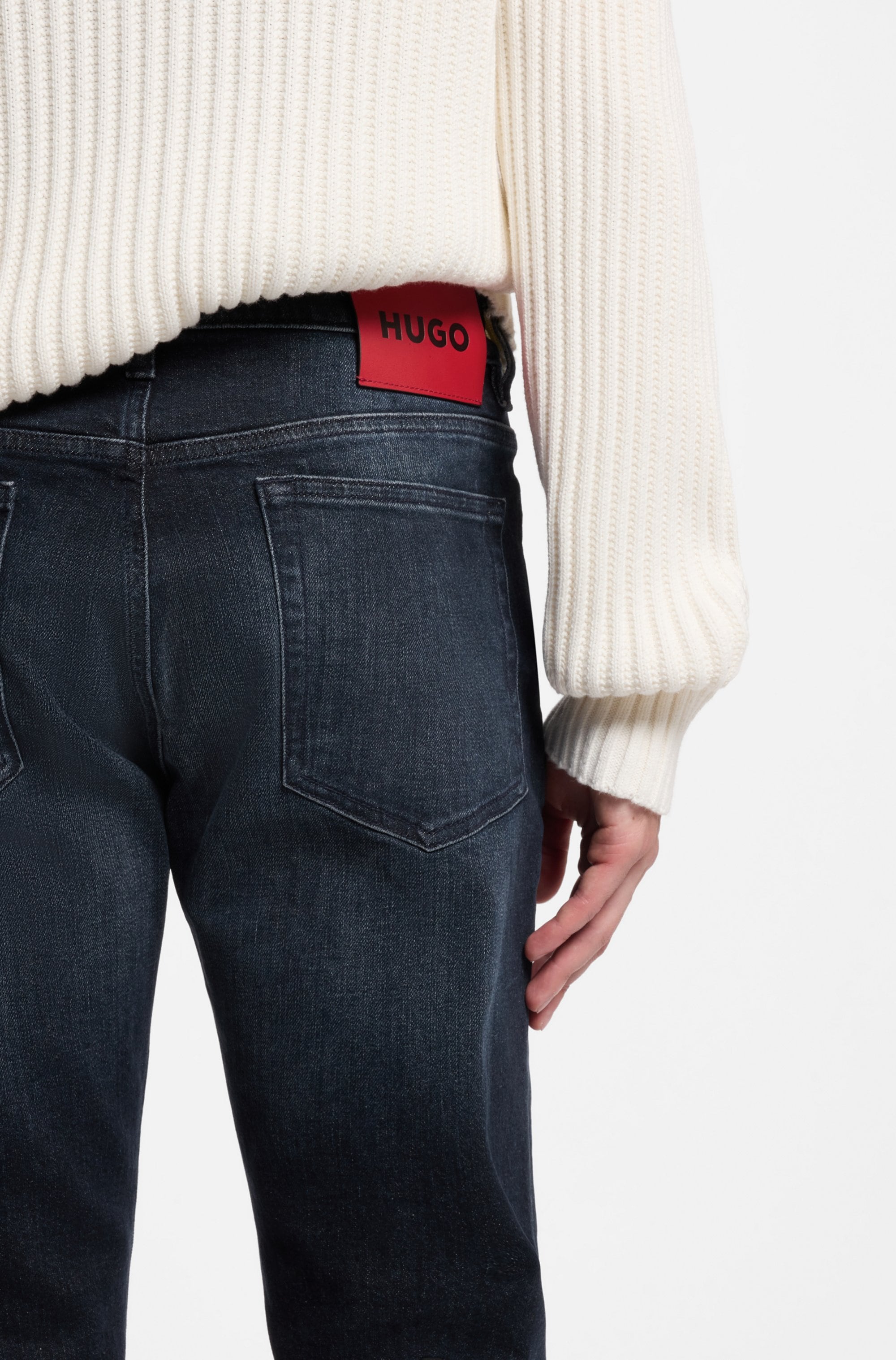 HUGO Slim-fit-Jeans »HUGO 708« mittlere Bundhöhe, gerader Beinverlauf, Slim Fit, Stretch-Denim