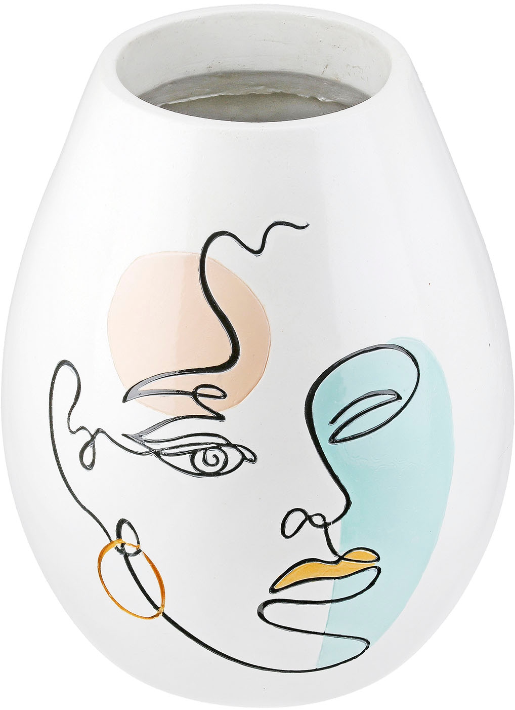 Casablanca by Gilde Tischvase »Vase bauchig Voir weiß H. 28 cm«, (1 St.)