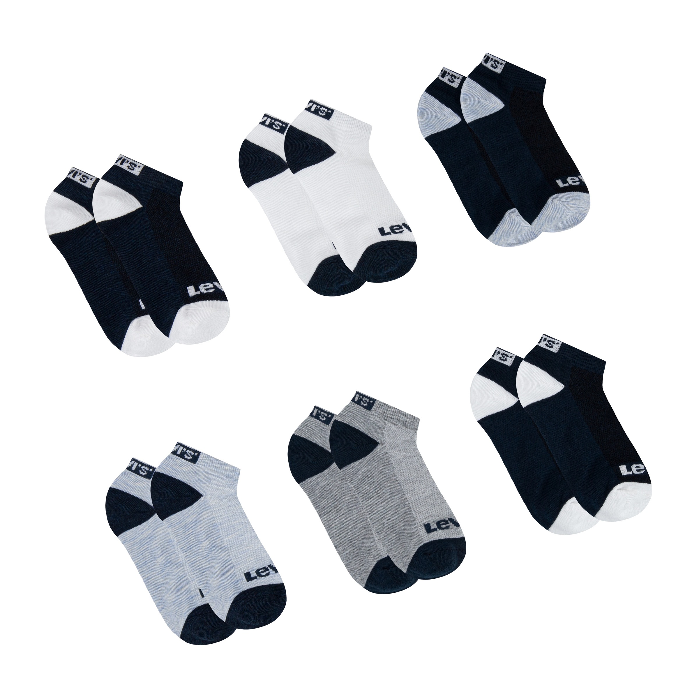 Levi's® Kids Kurzsocken »LHN BOX TAB LOW CUT 6PK MarkeL« Packung, 6 Stk. tlg. UNISEX