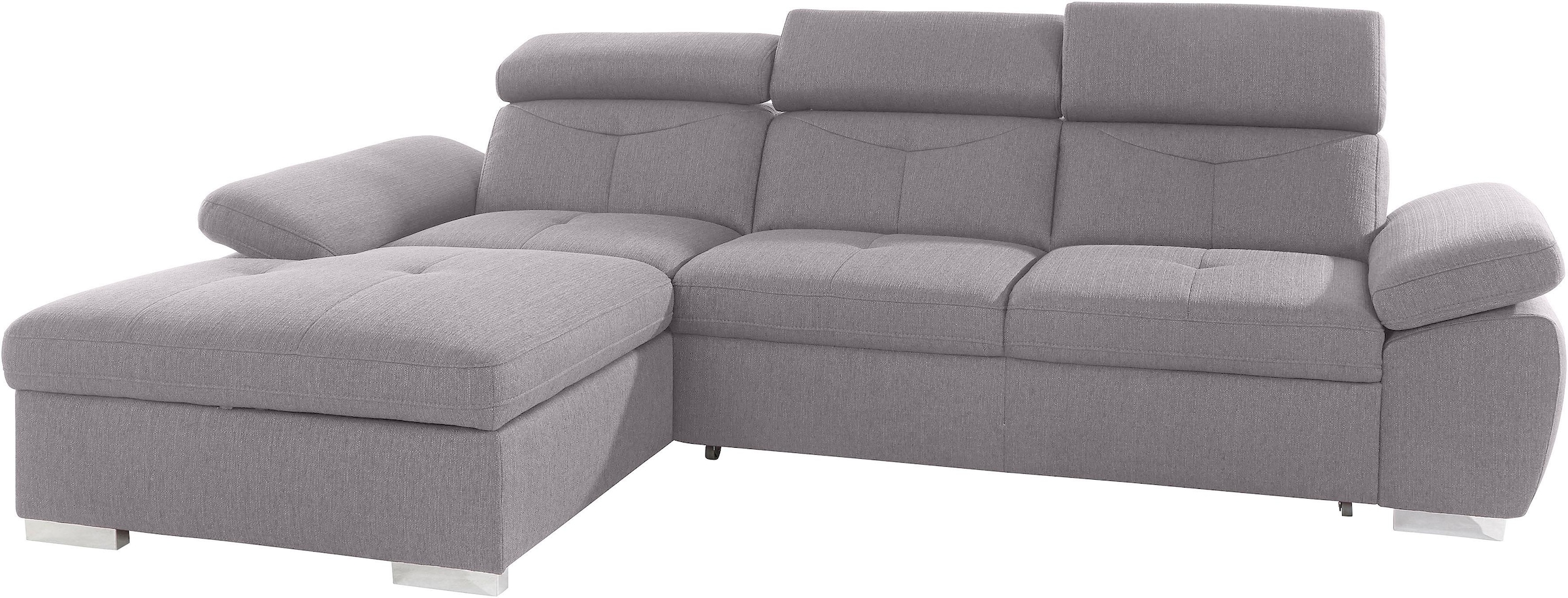 exxpo - sofa fashion Ecksofa »Spring, super bequem, mit Armteil- und Kopfteilfunktion, OTTOs Choice« L-Form, wahlweise mit Bettfunktion und Bettkasten