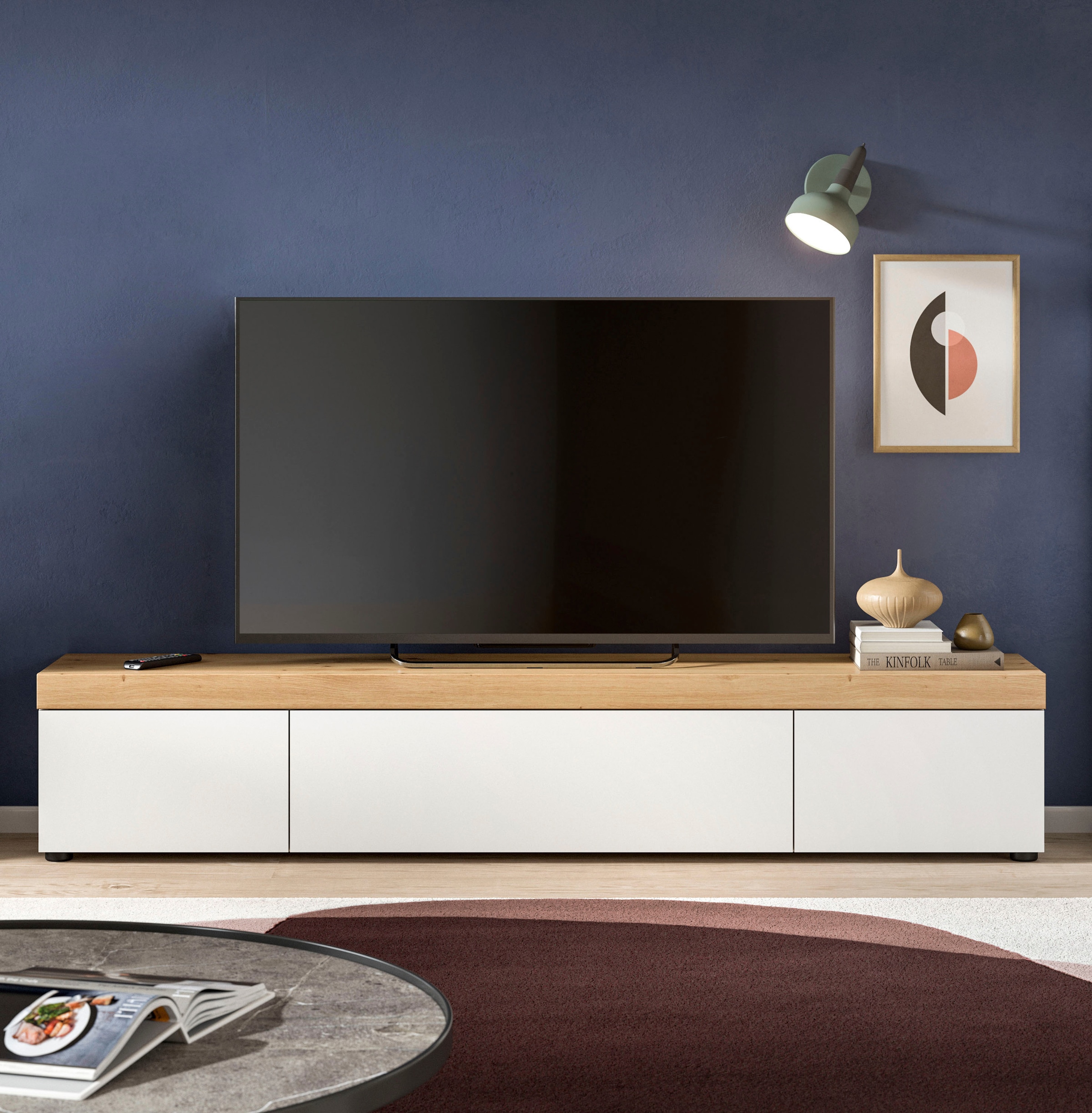 INOSIGN Lowboard »Svala, Breite 180 cm, 3 Klappen, 3 Fächer«, (1 St.), 3 Klappen, Lowboard, TV-Möbel, Wohnschrank