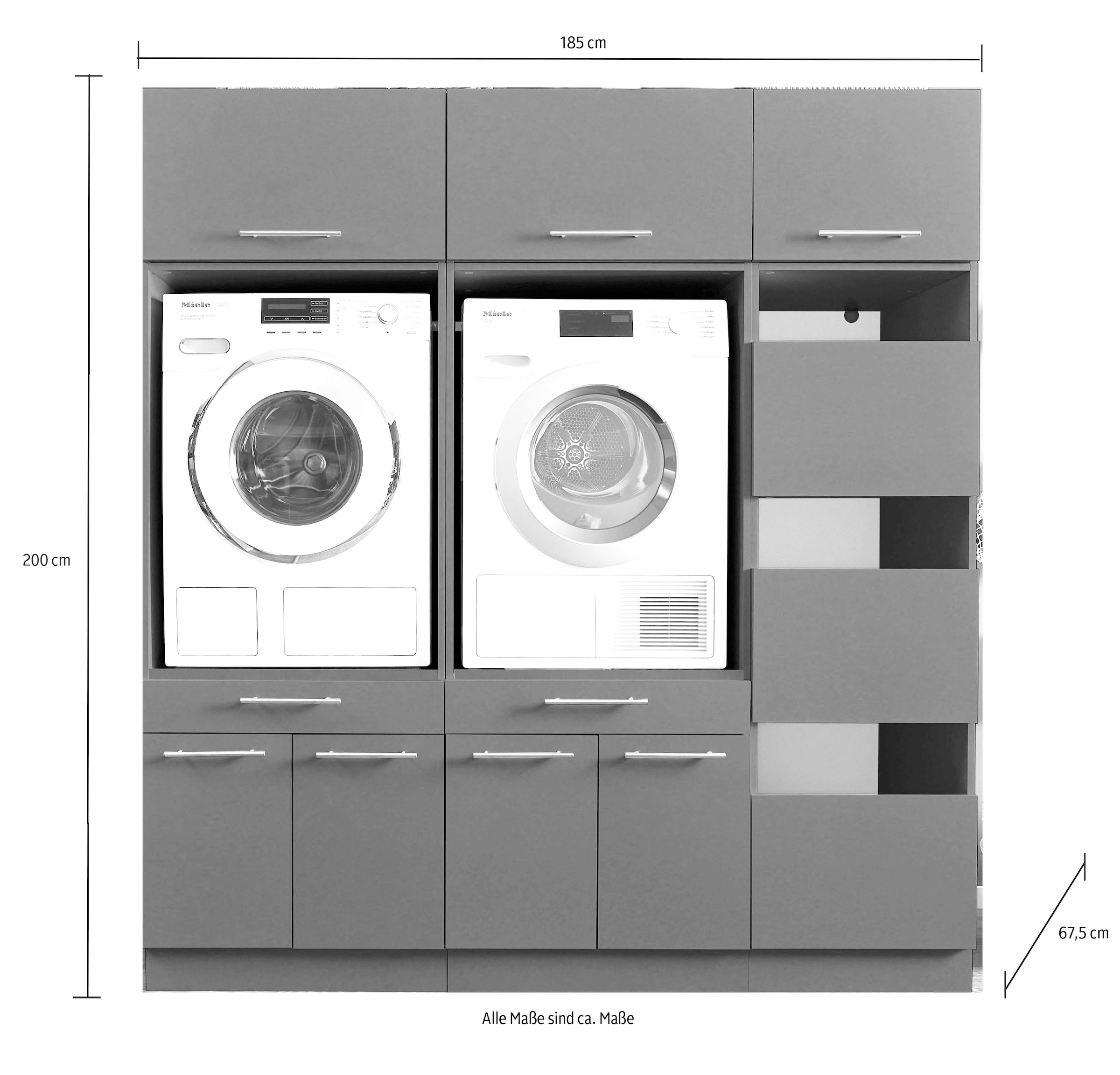 Laundreezy LDSK11«, kaufen »LAUNDREEZY UNIVERSAL Mehrzweckschrank-Set 185 cm | online Breite