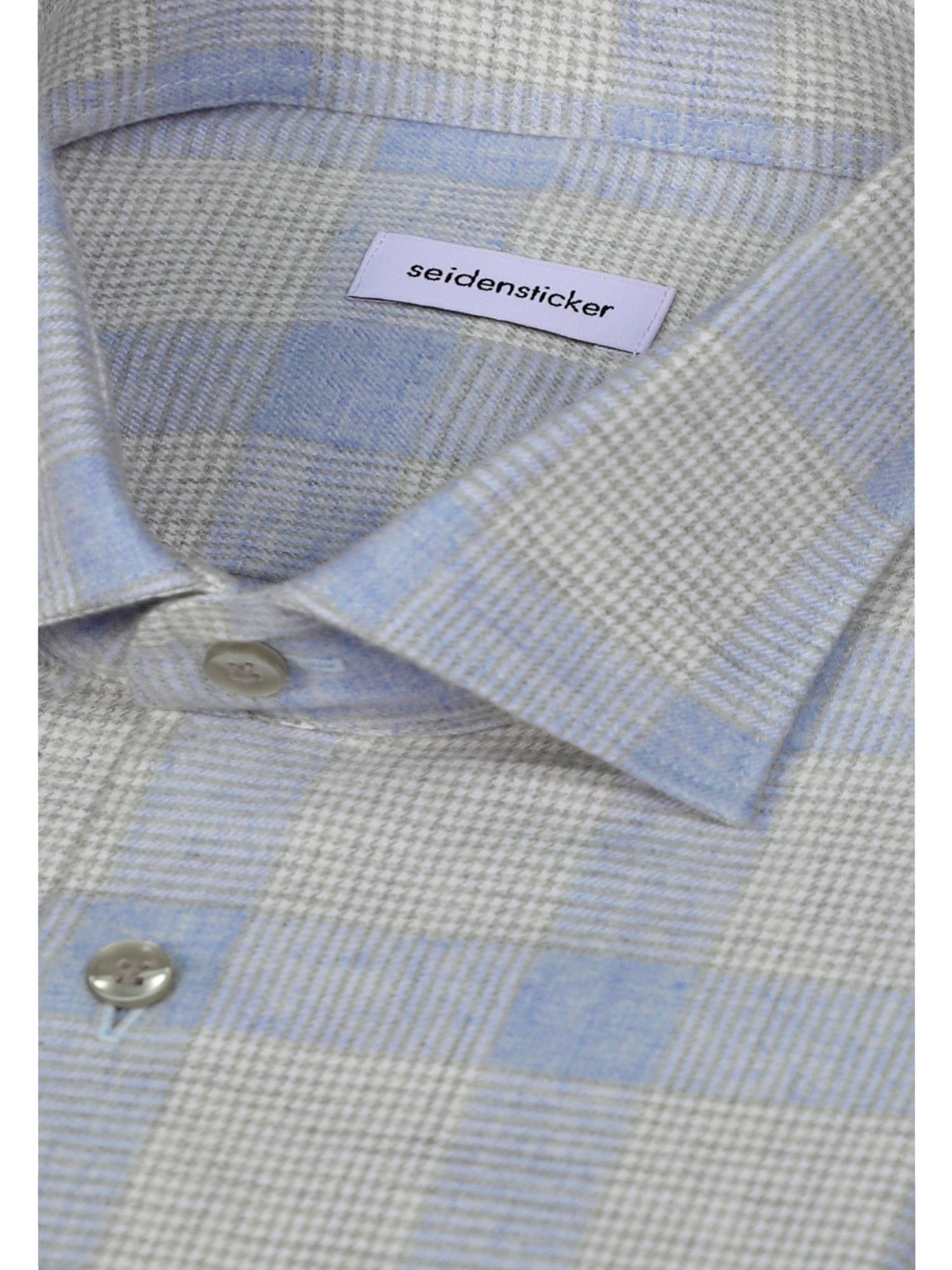 seidensticker Flanellhemd »Schwarze Rose« Regular 1/1 Kentkragen Karo