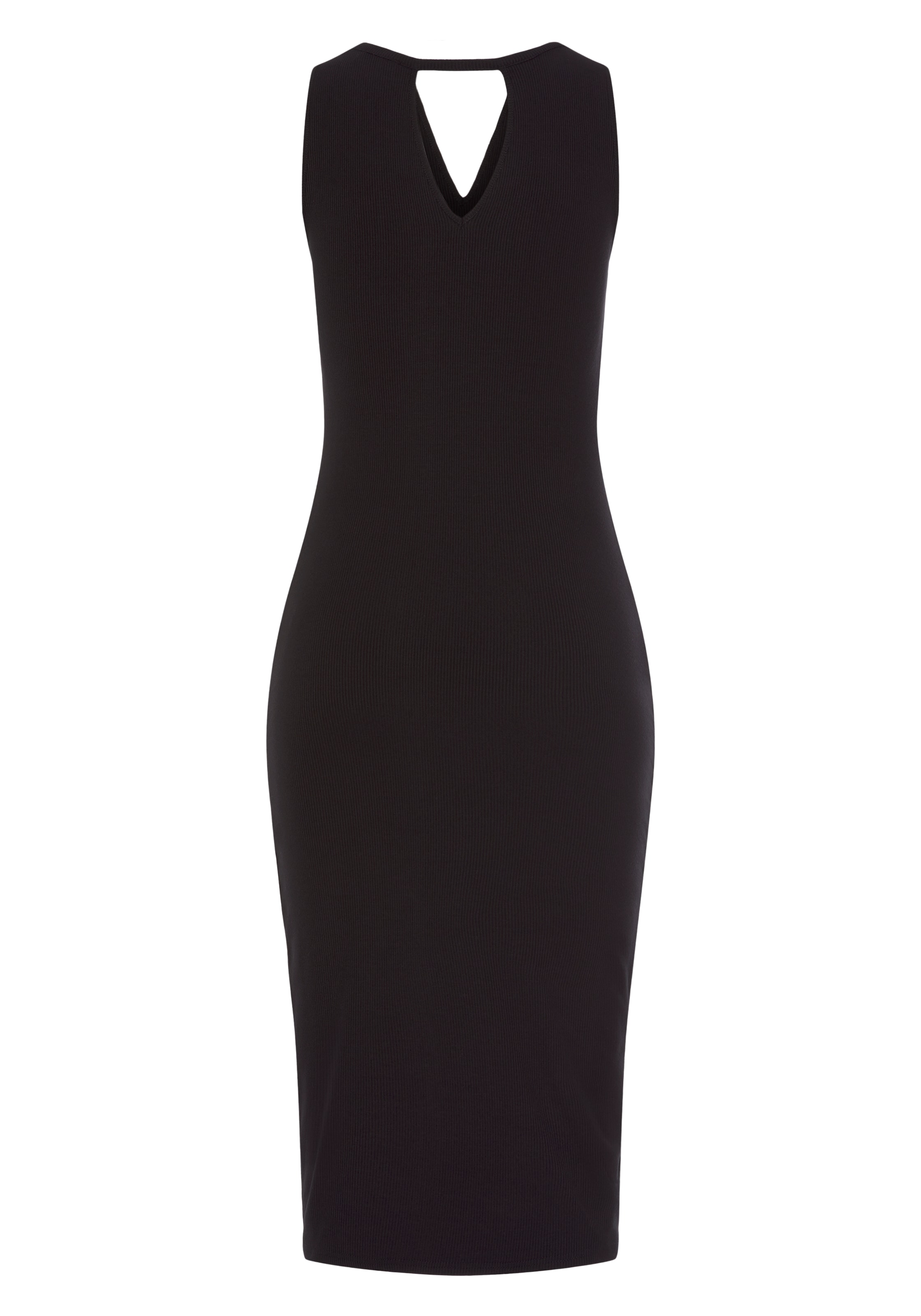 Buffalo Midikleid, aus weicher Rippware mit Cut-Out am Ausschnitt, Sommerkleid