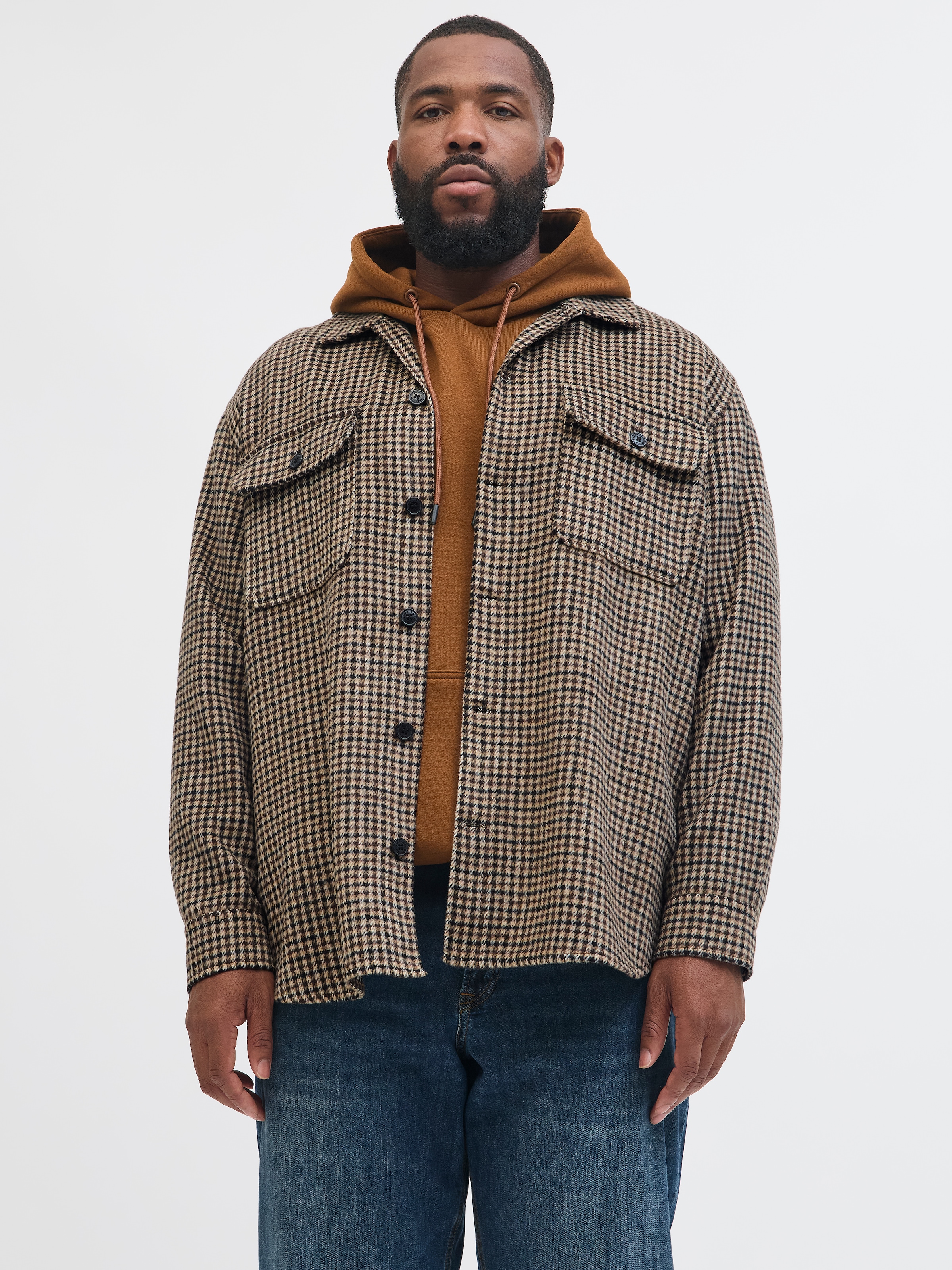 Jack & Jones PlusSize Langarmhemd »JJEBRADLEY OLLIE OVERSHIRT LS NOOS PLS«